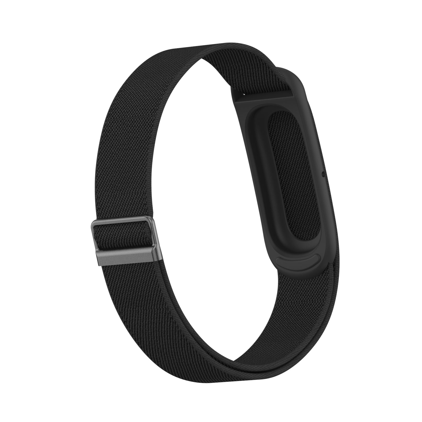Nylon Elastic Biceps Bracelet, black, without a watch, 3/4 front view