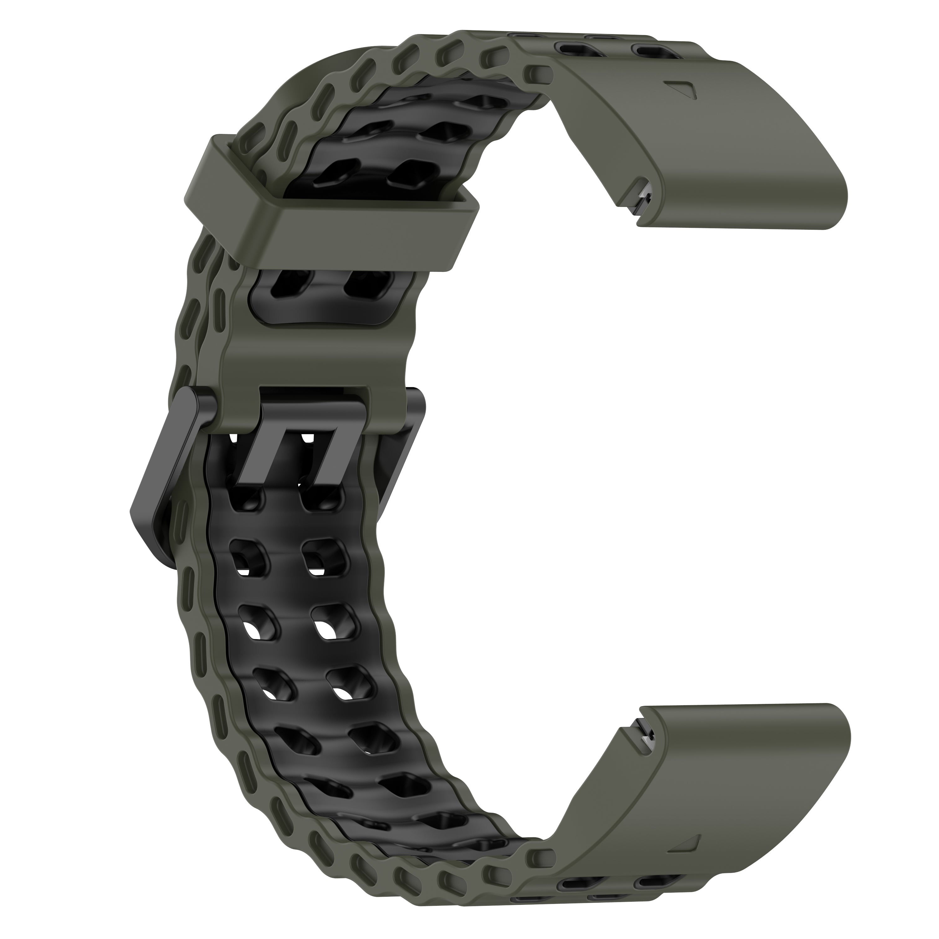Garmin Fenix 5x / 6x Wave Sport Strap (Green/Black)