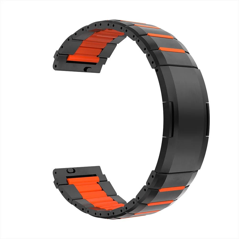 Oppo Watch X2 'One Push' Steel Hybrid Strap (Black/Orange)
