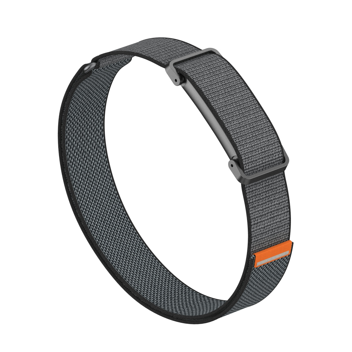Biceps Nylon Bracelet, black, without a watch, 3/4 front view