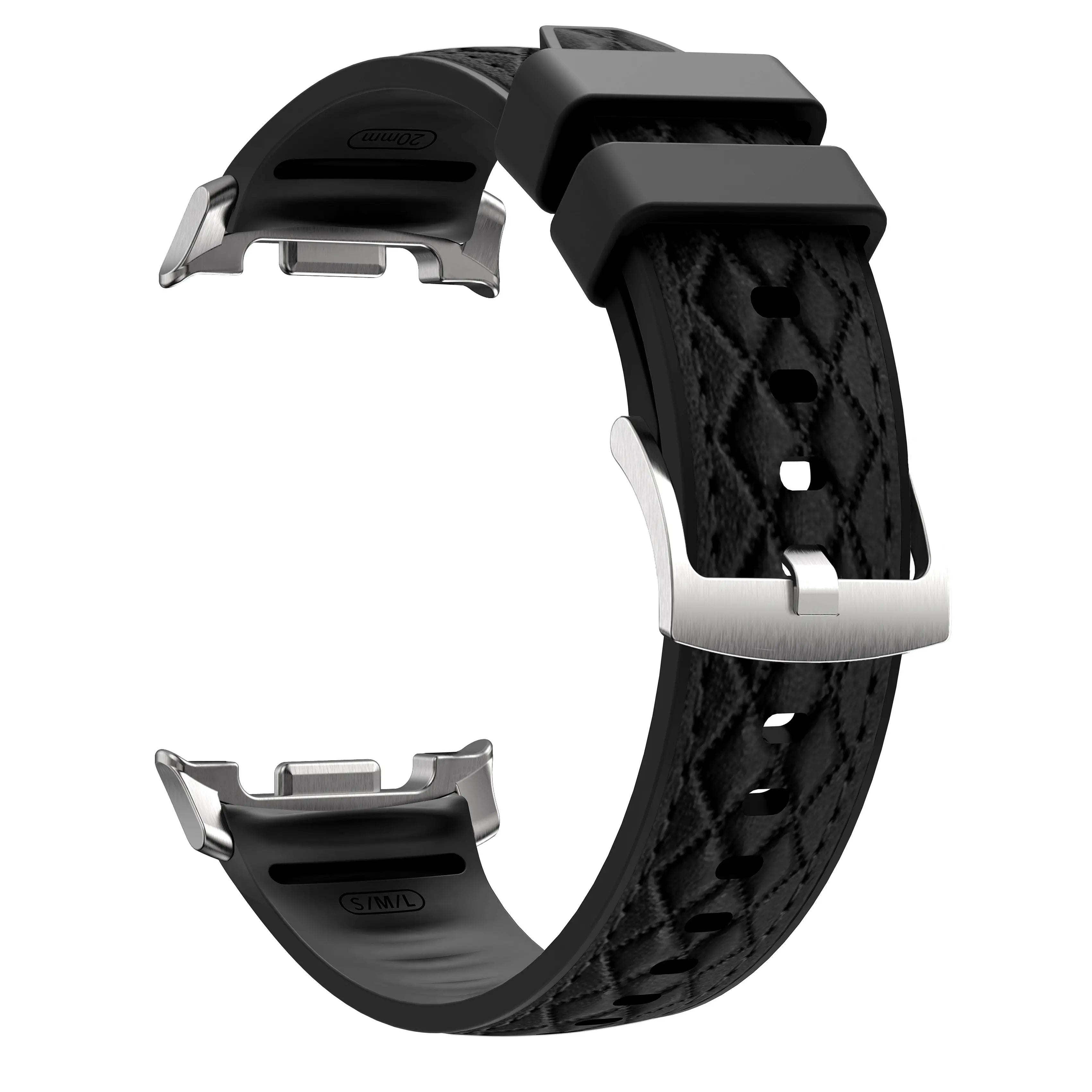 Samsung Galaxy Watch 9 - 40mm Diamond Leather Hybrid Strap (Black)