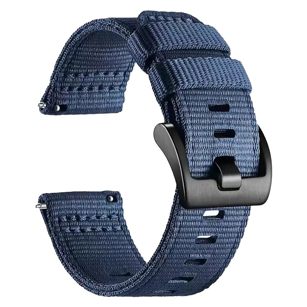 Nylon Buckle Strap, blue, without a watch, 3/4 front view