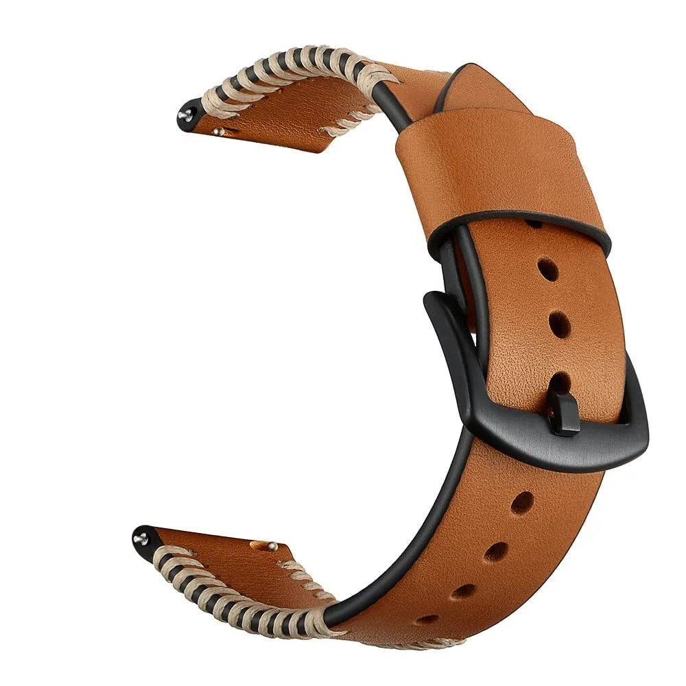 Coros Pace 4 Stitched Leather Strap (Brown)