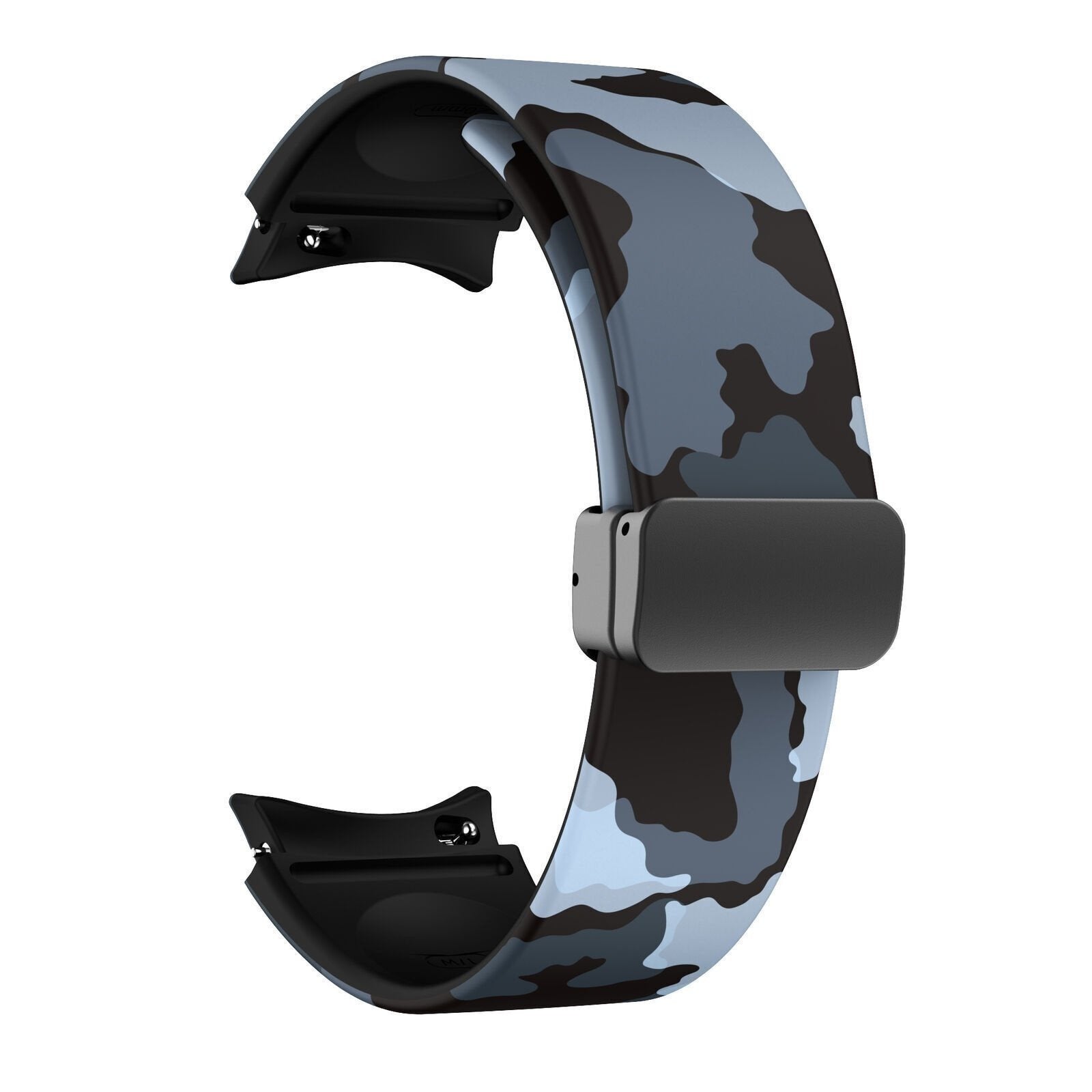 Silicone Magnetic Patterned Strap, without a watch, 3/4 front view