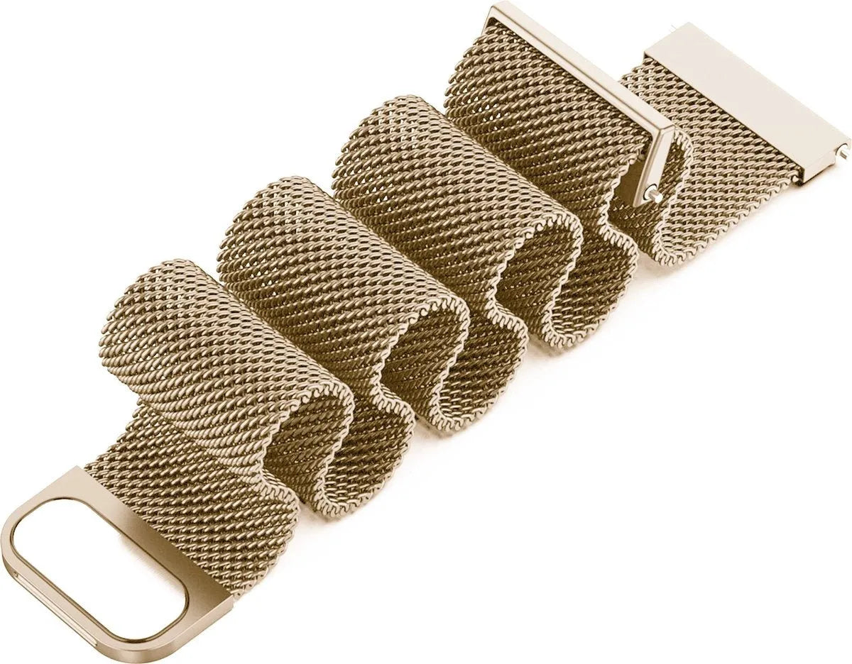 Milanese Strap, champagne, without a watch, 3/4 front view
