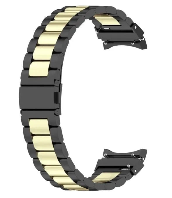 Steel Strap, black/gold, without a watch, 3/4 front view