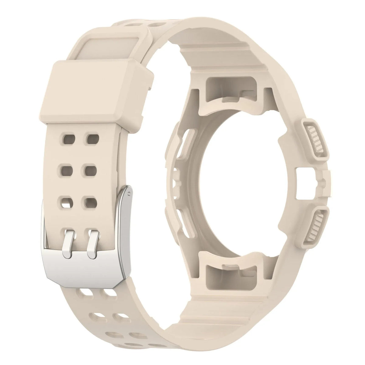Silicone Strap with Frame, without a watch, 3/4 front view