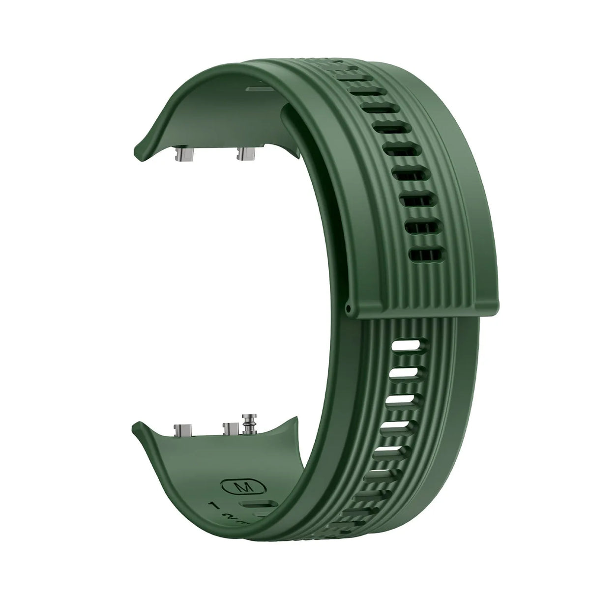 Silicone Strap, green, without a watch, 3/4 front view
