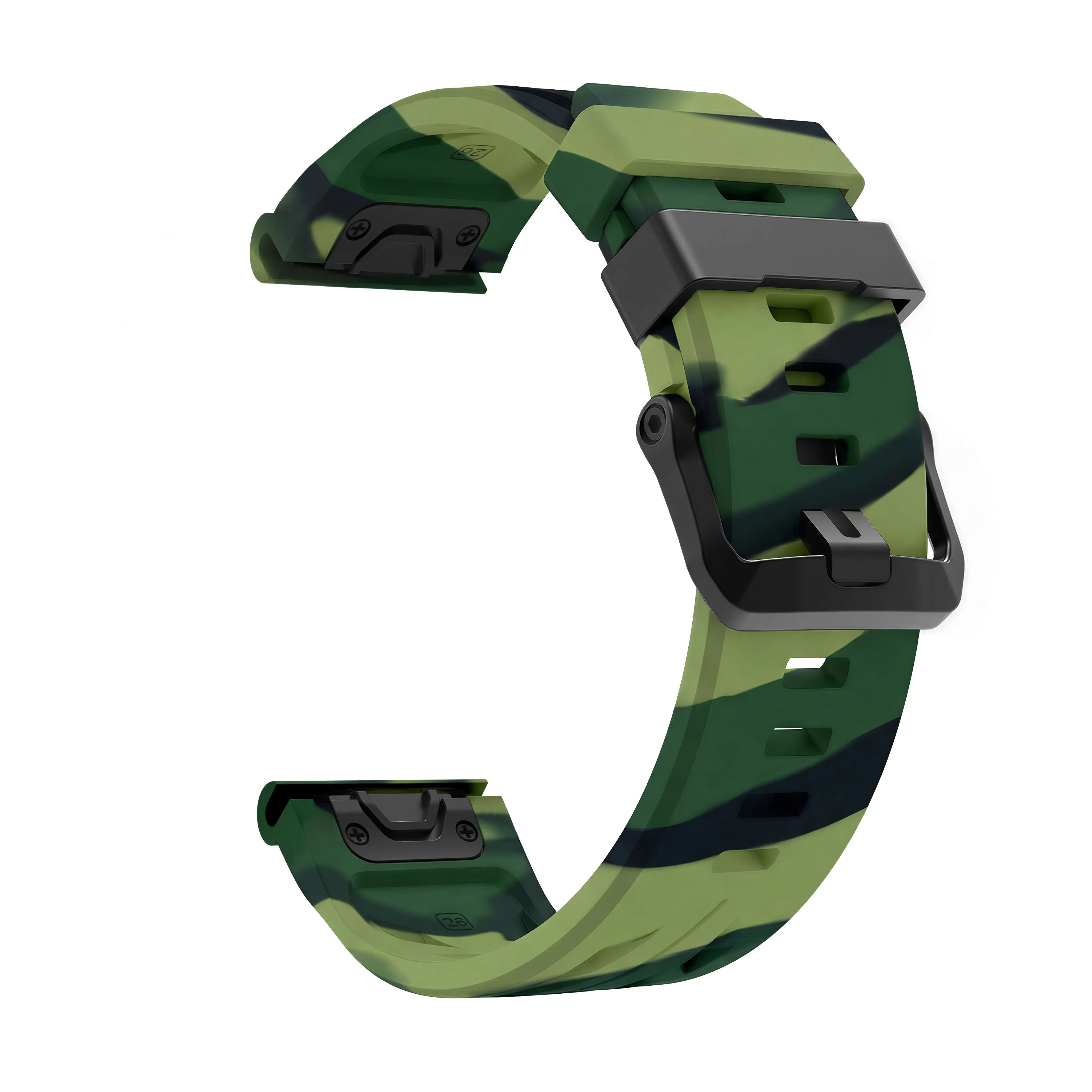 Garmin Quatix 3/6x/7x Race Silicone Strap (Green Camouflage)