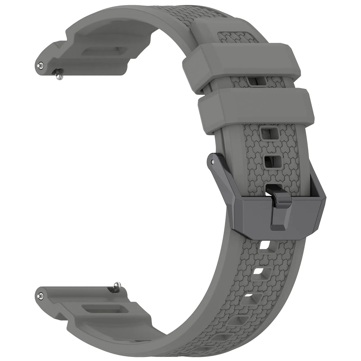 Silicone Strap, grey, without a watch, 3/4 front view