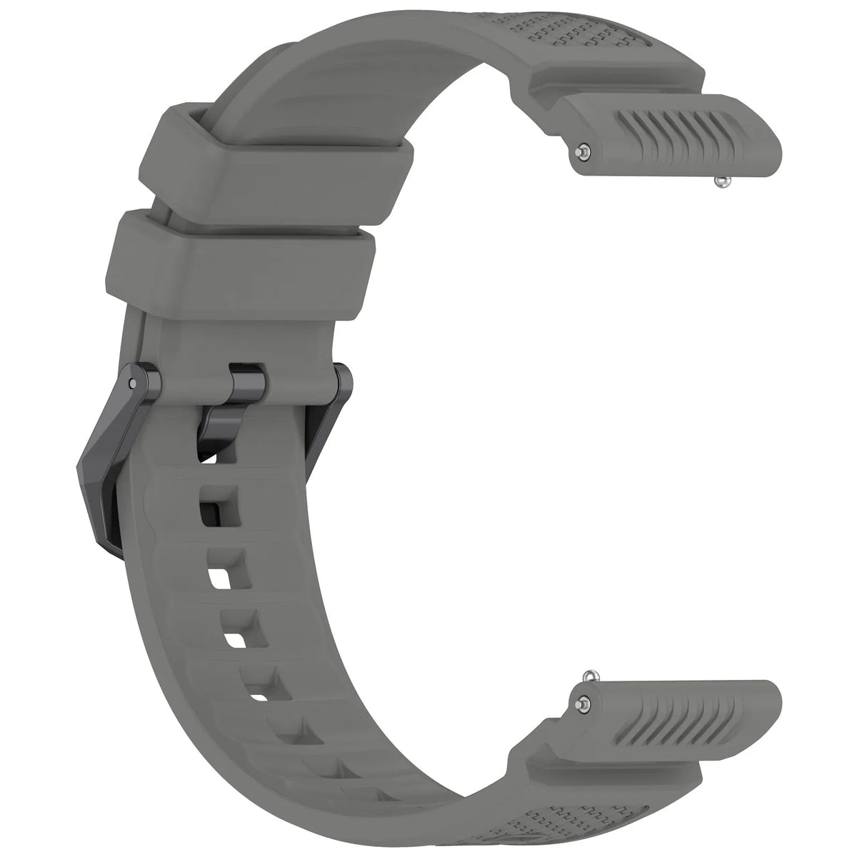 Silicone Strap, grey, without a watch, 3/4 front view