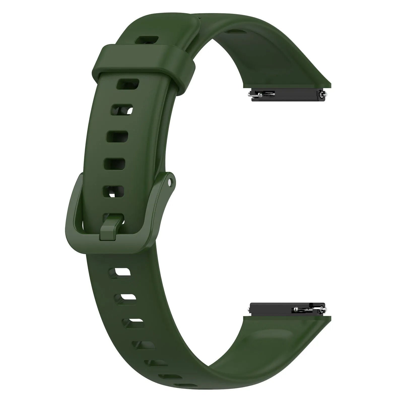 Silicone Strap, army green, without a watch, 3/4 front view