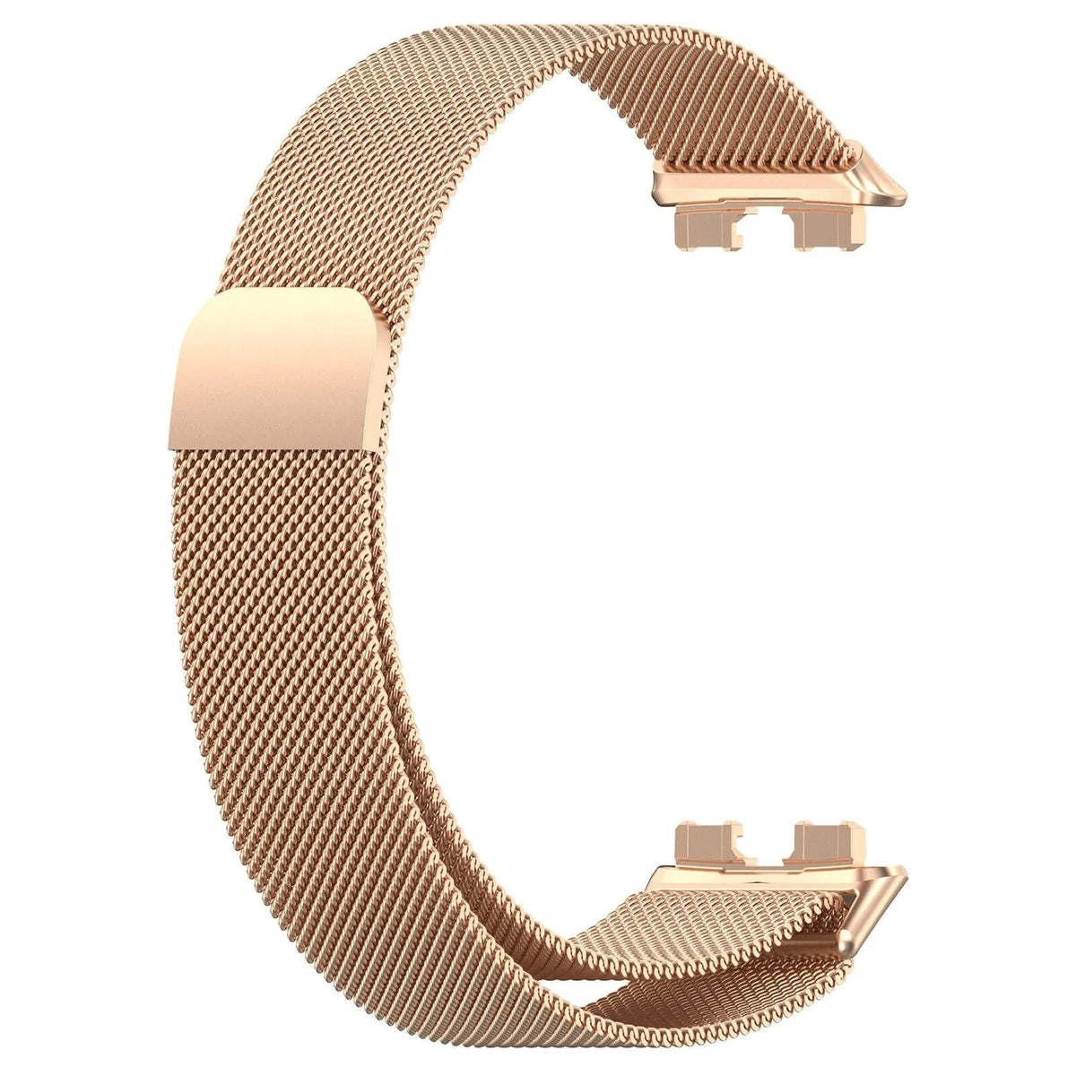 Milanese Strap, rose gold, without a watch, 3/4 front view
