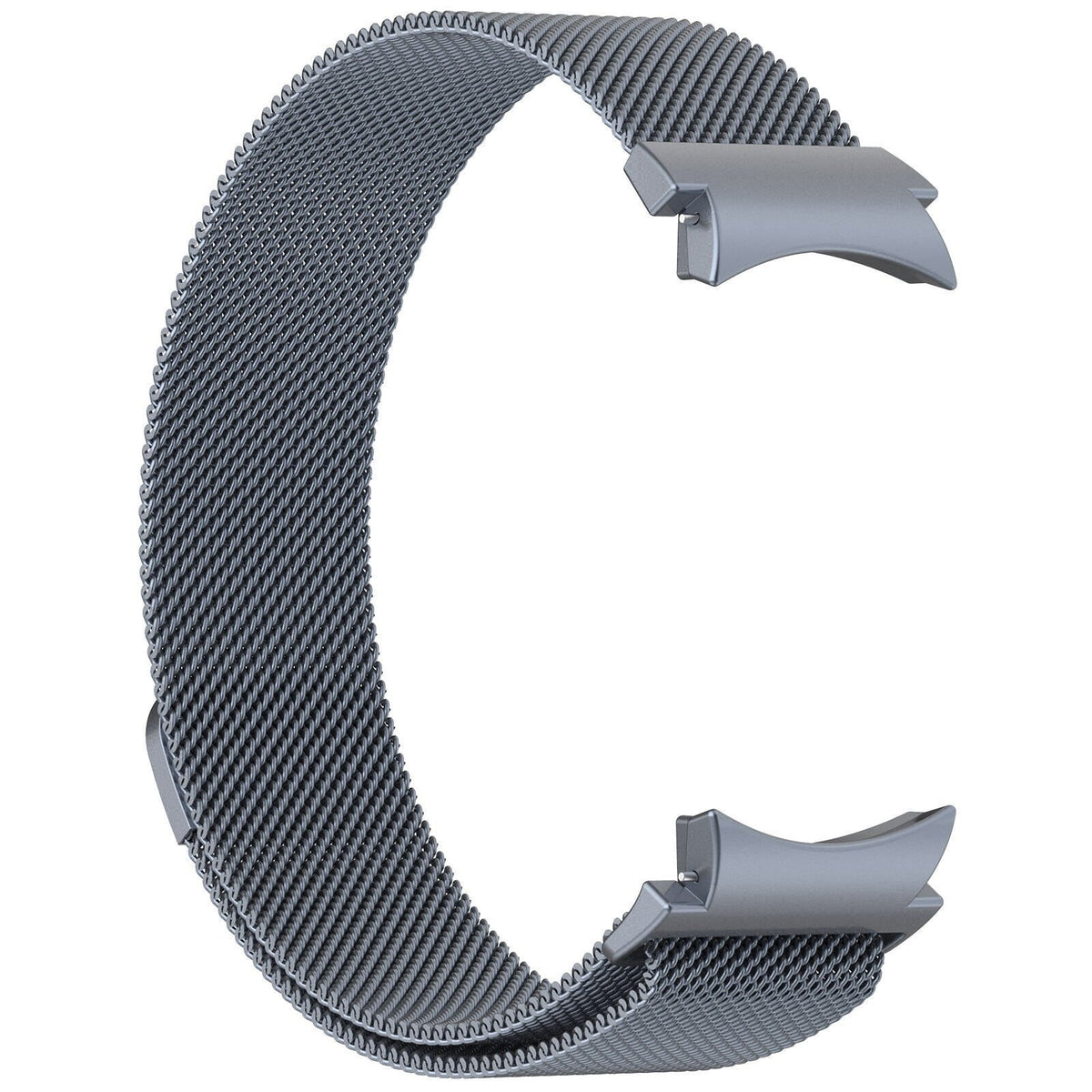 Milanese Strap 'One Push', space grey, without a watch, 3/4 front view