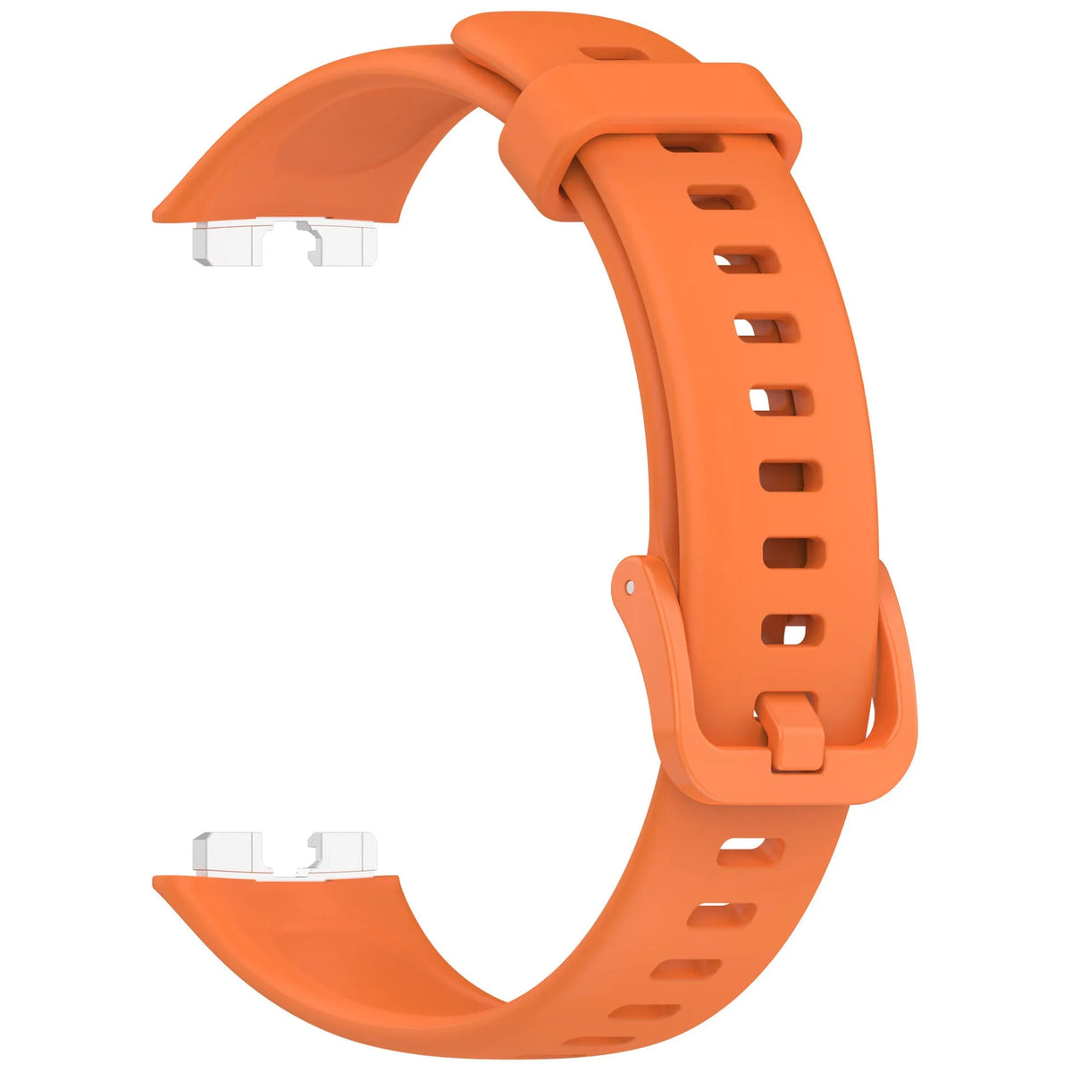 Silicone Strap, orange, without a watch, 3/4 front view