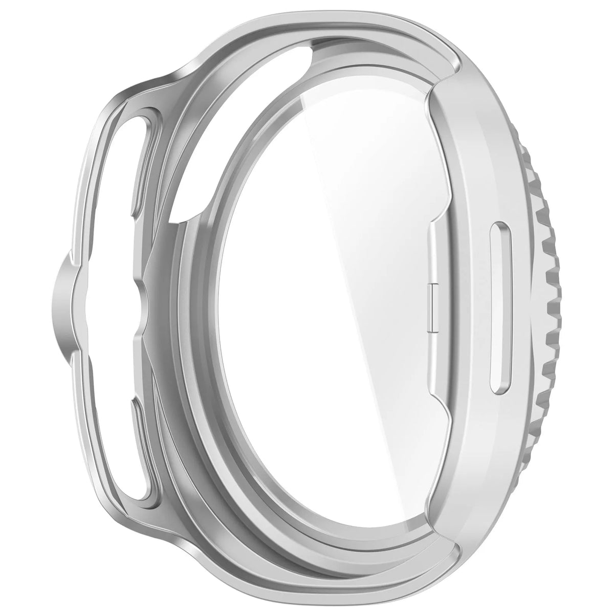 Samsung Galaxy Watch 8 Classic Hard Case with Glass (Silver)
