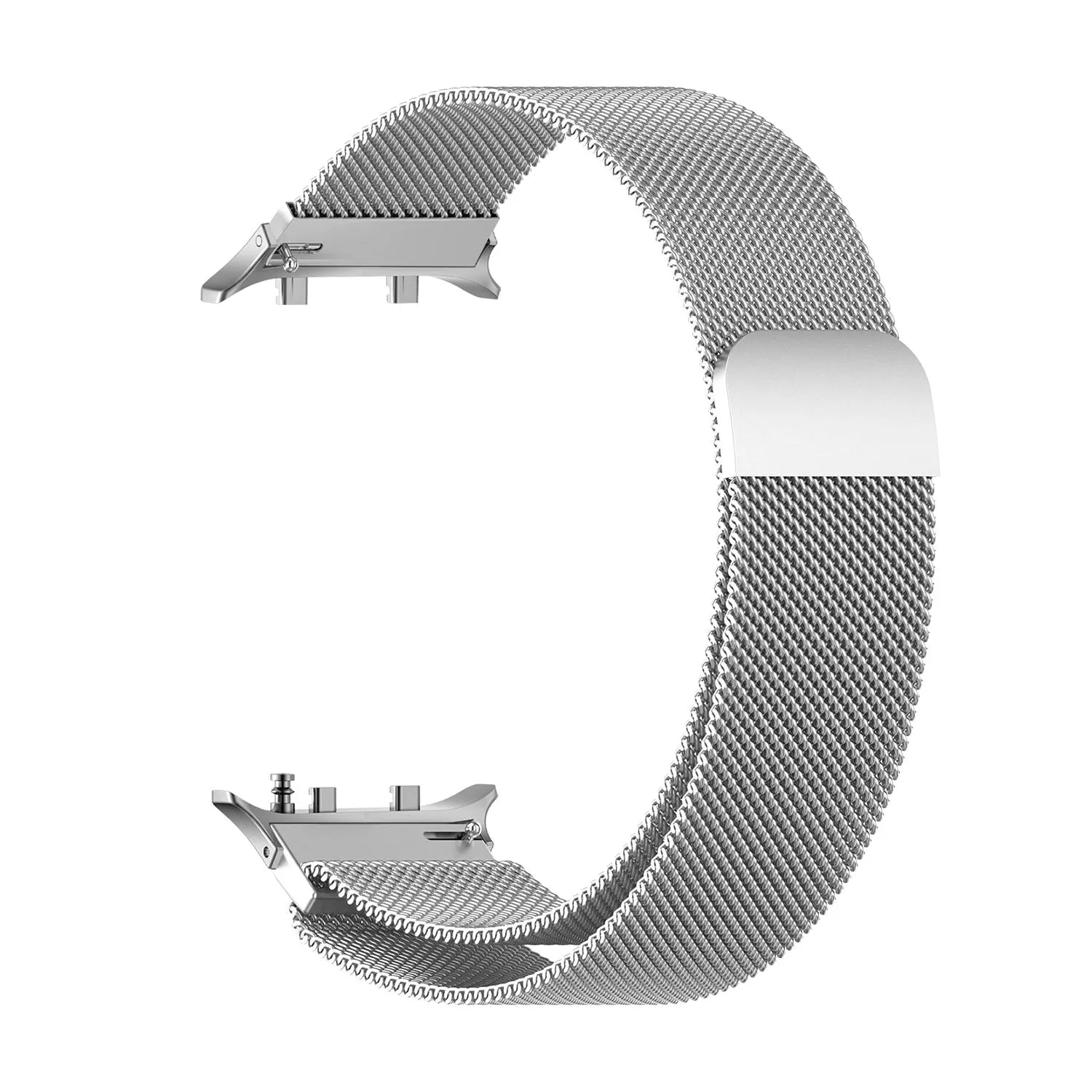 Milanese Strap, silver, without a watch, 3/4 front view