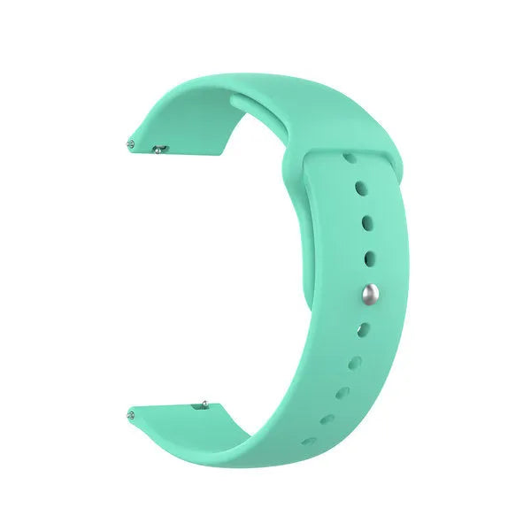Silicone Sport Strap, aqua, without a watch, 3/4 front view