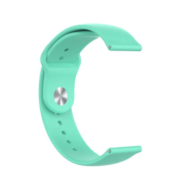 Silicone Sport Strap, aqua, without a watch, 3/4 front view