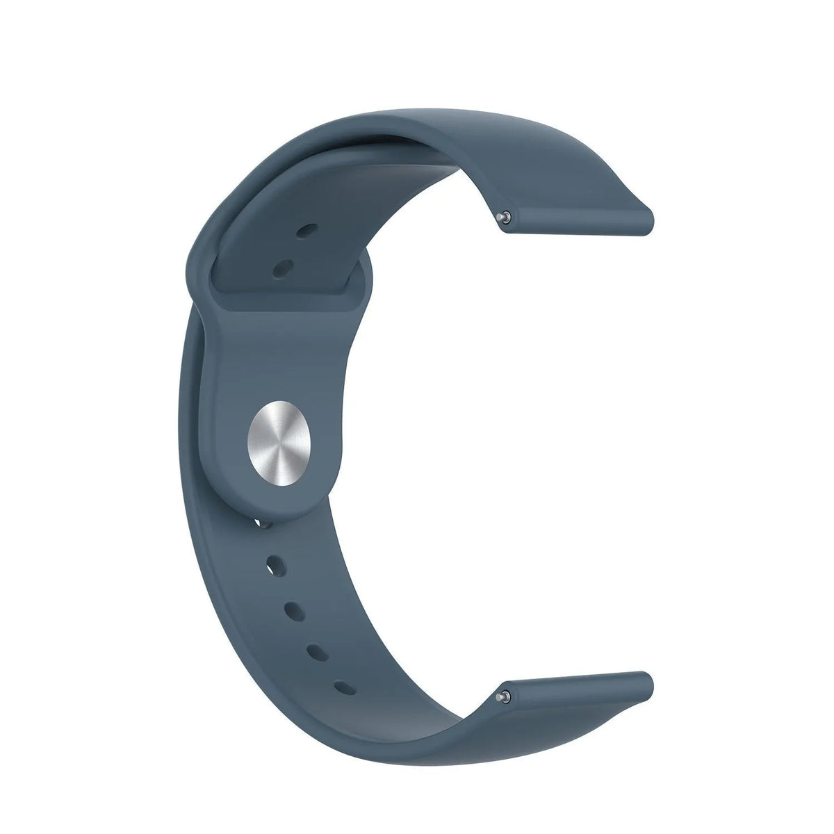 Silicone Sport Strap, grey-blue, without a watch, 3/4 front view