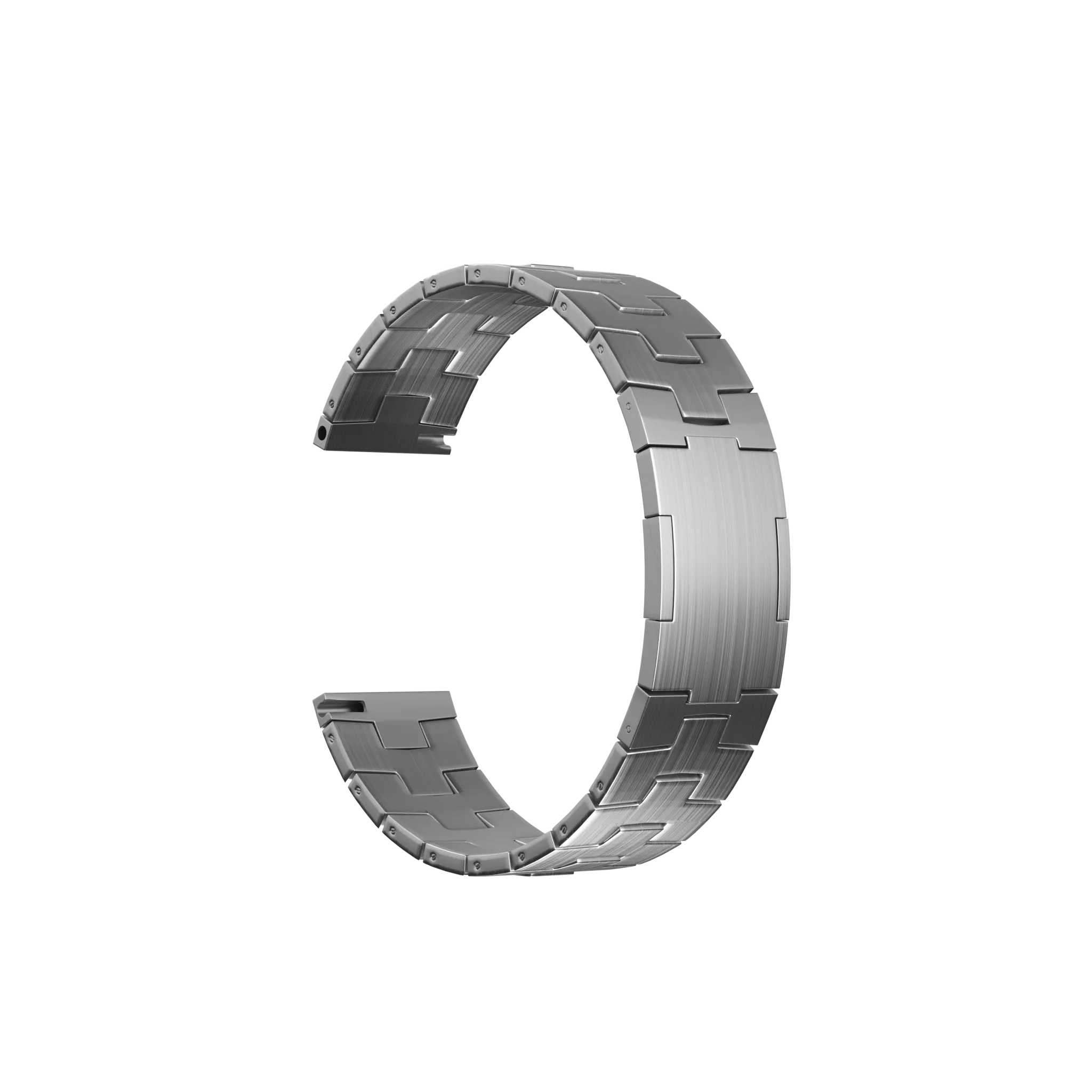 Suunto Run Titanium Grain Strap (Flat Buckle) (Silver)