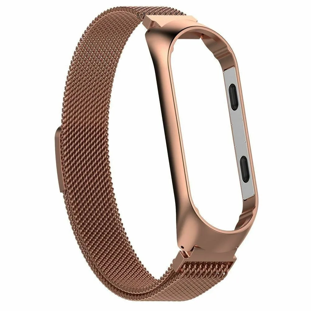 Milanese Strap, rose gold, without a watch, 3/4 front view