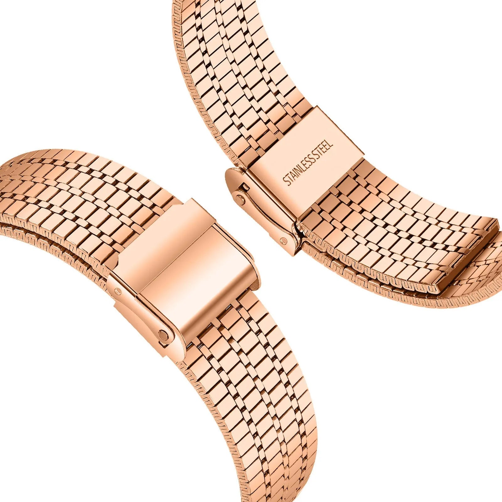 Fine Steel Strap, rose gold, without a watch, 3/4 rear view