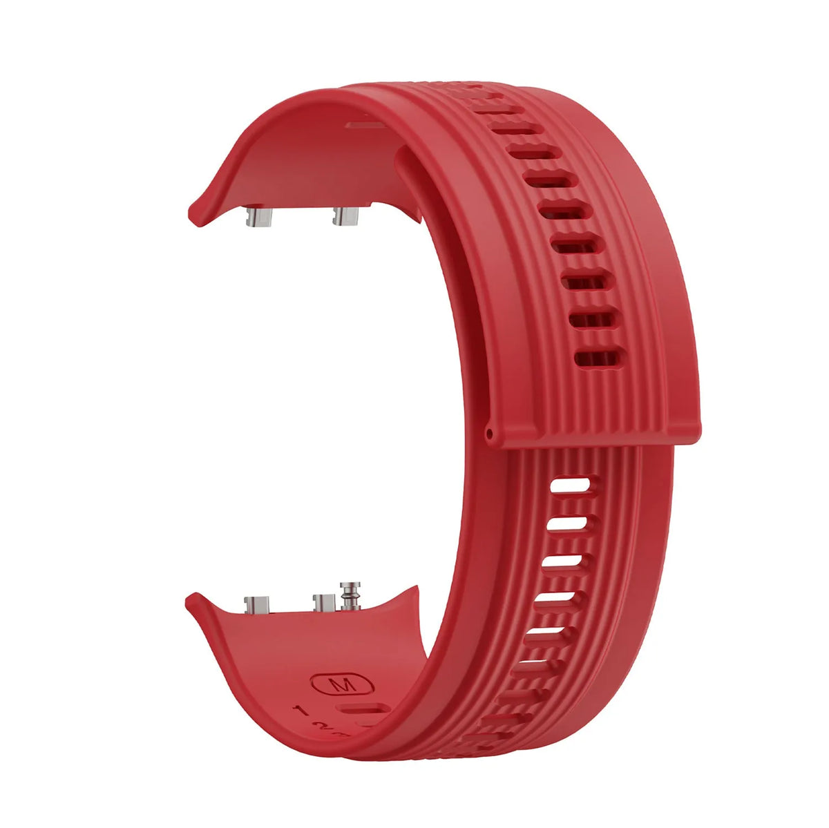 Silicone Strap, red, without a watch, 3/4 rear view