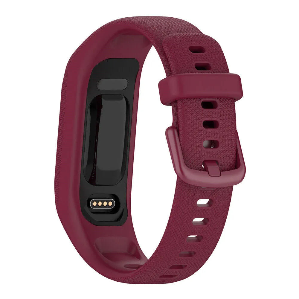 Silicone Strap, burgundy, without a watch, 3/4 rear view