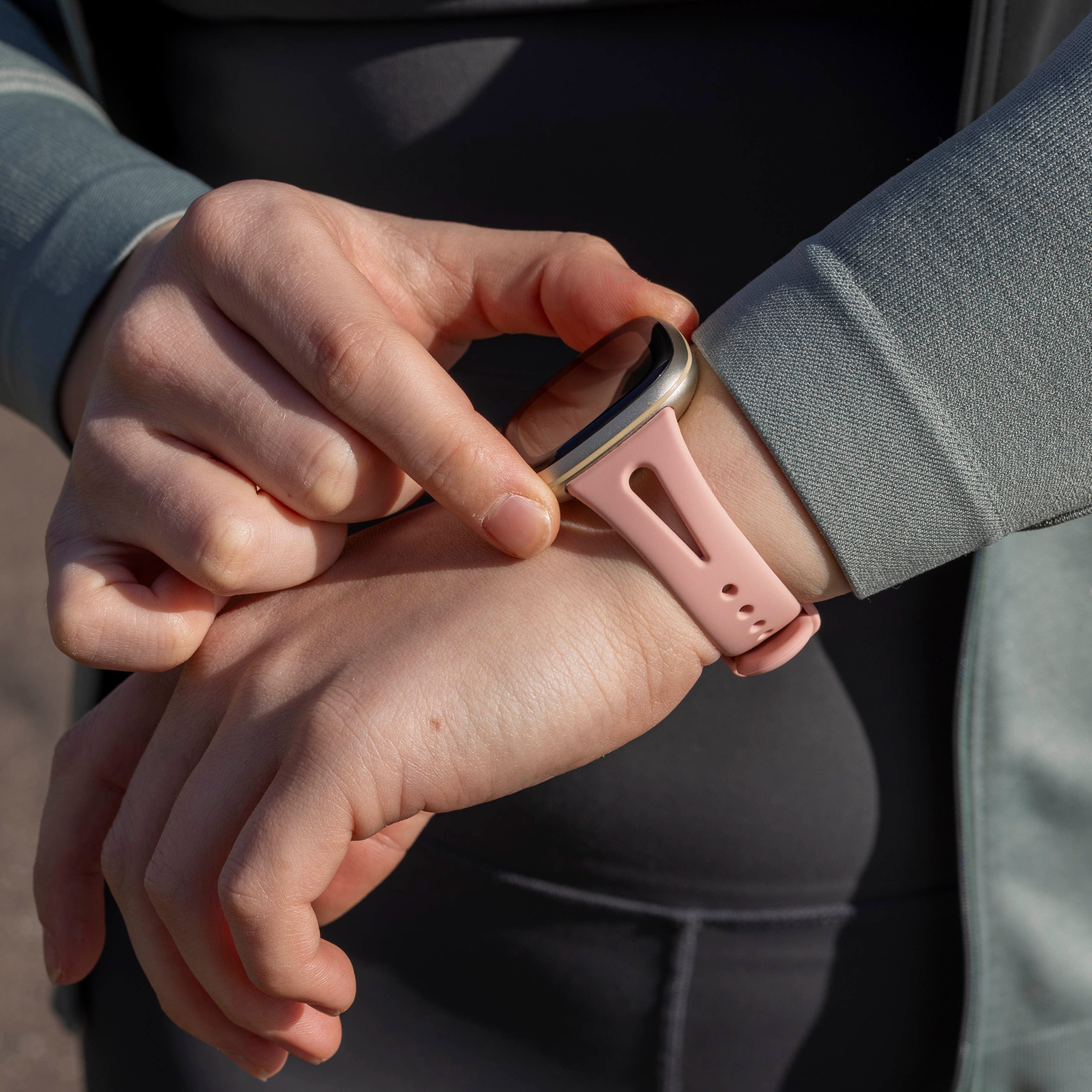 Fitbit Sense 2 Premium Silicone Strap (Pink)