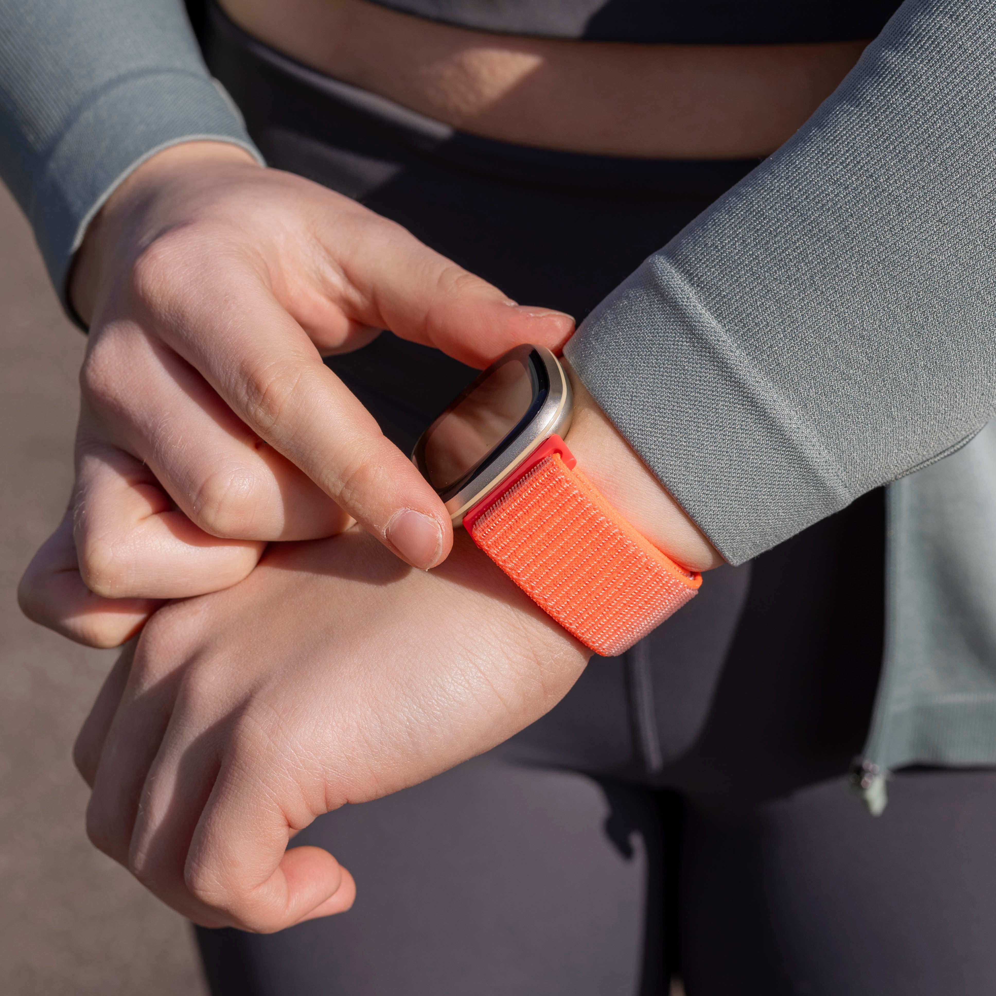 Fitbit Sense Nylon Strap (Orange)