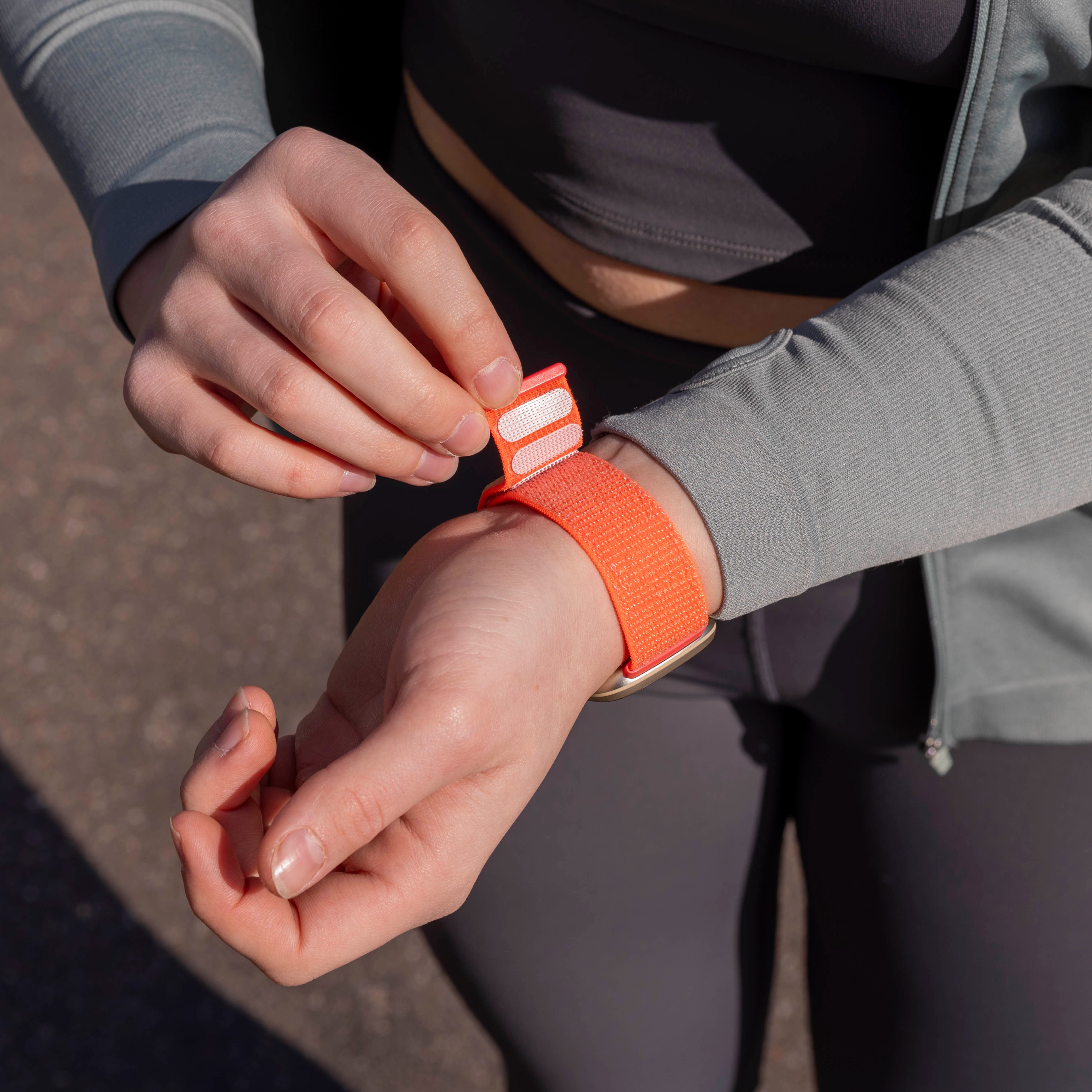 Fitbit Versa 3 Nylon Strap (Orange)