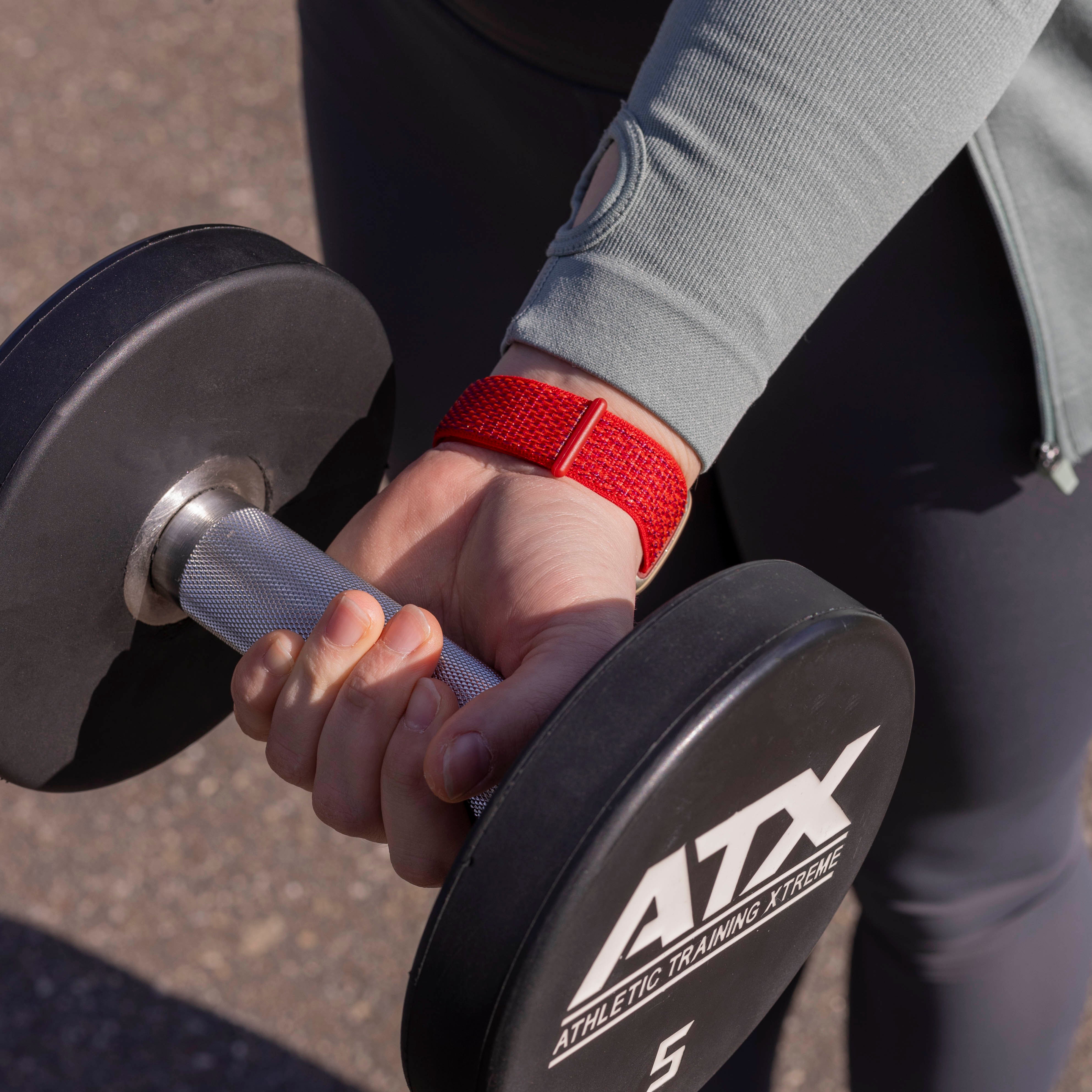 Fitbit Versa 3 Nylon Strap (Red)