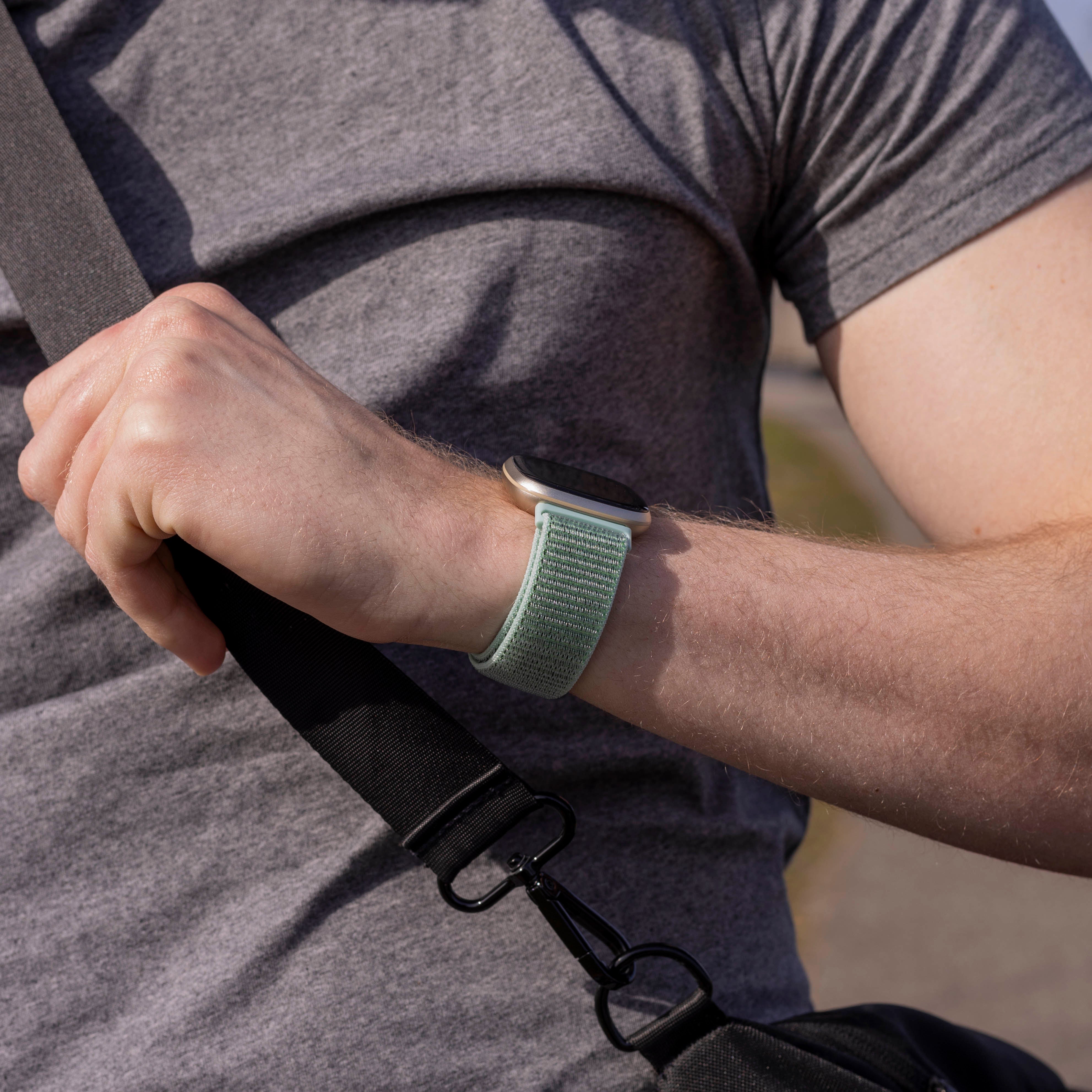 Fitbit Versa 3 Nylon Strap (Mint Green)