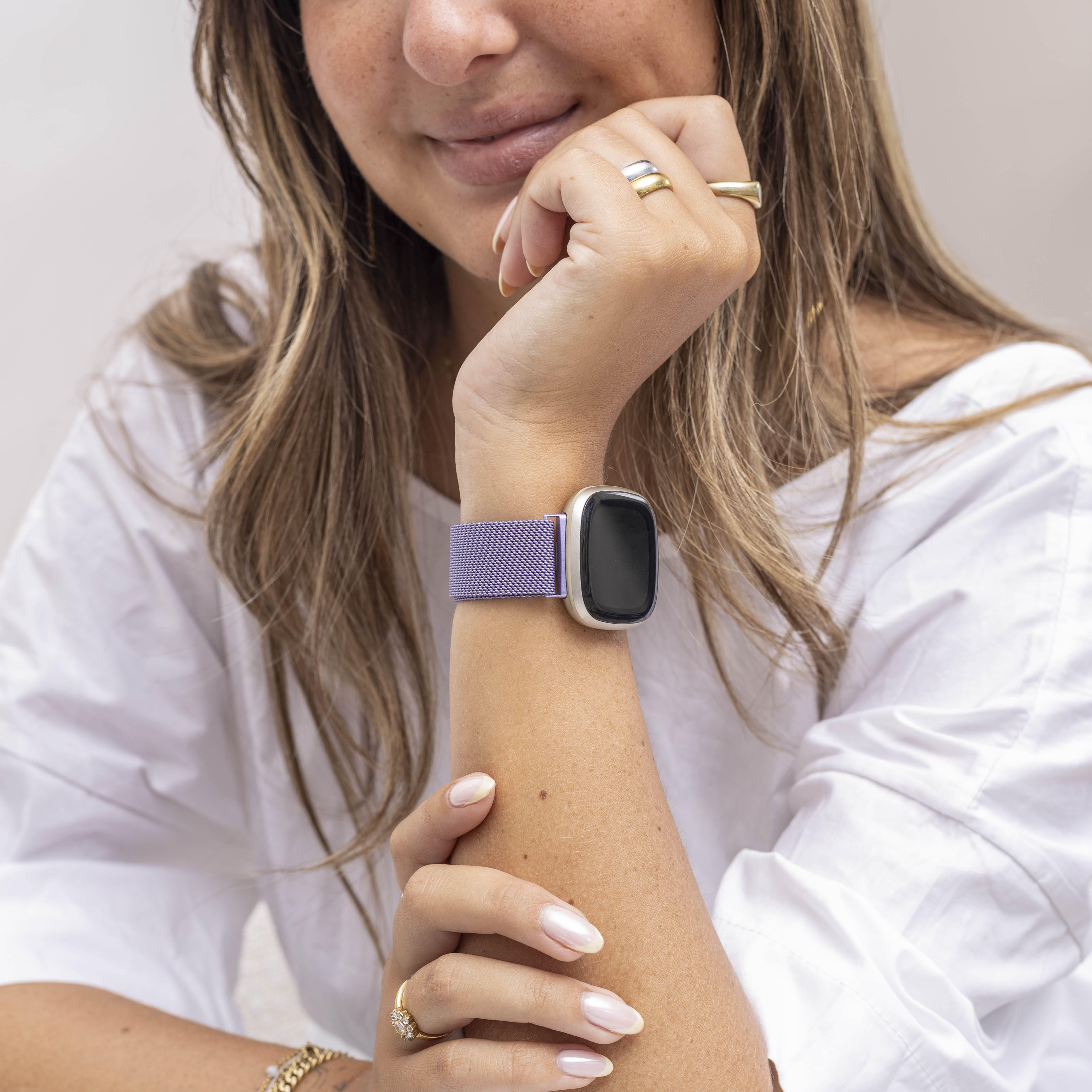 Fitbit Sense Milanese Strap (Light Purple)