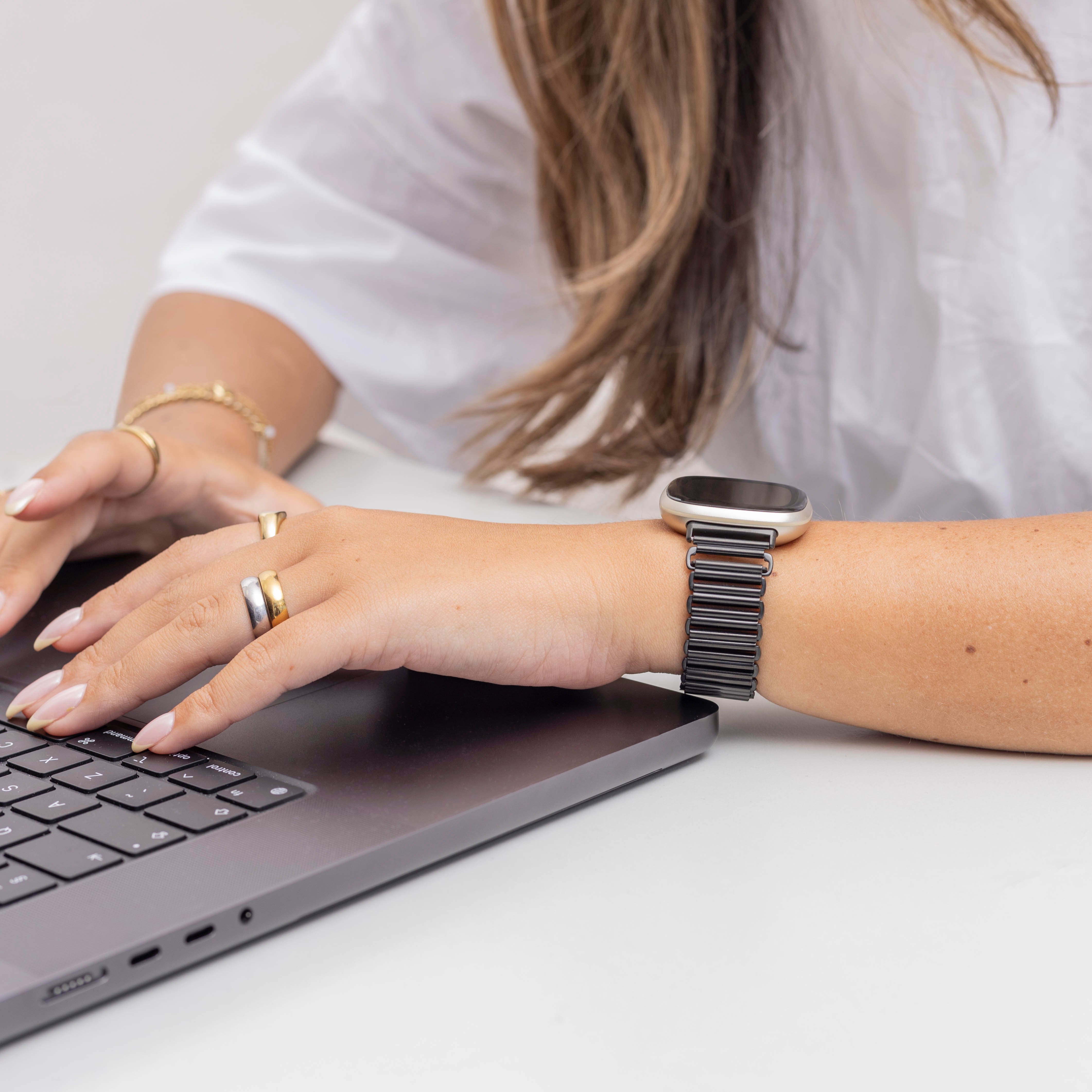 Fitbit Sense 2 Steel Loop Strap (Black)