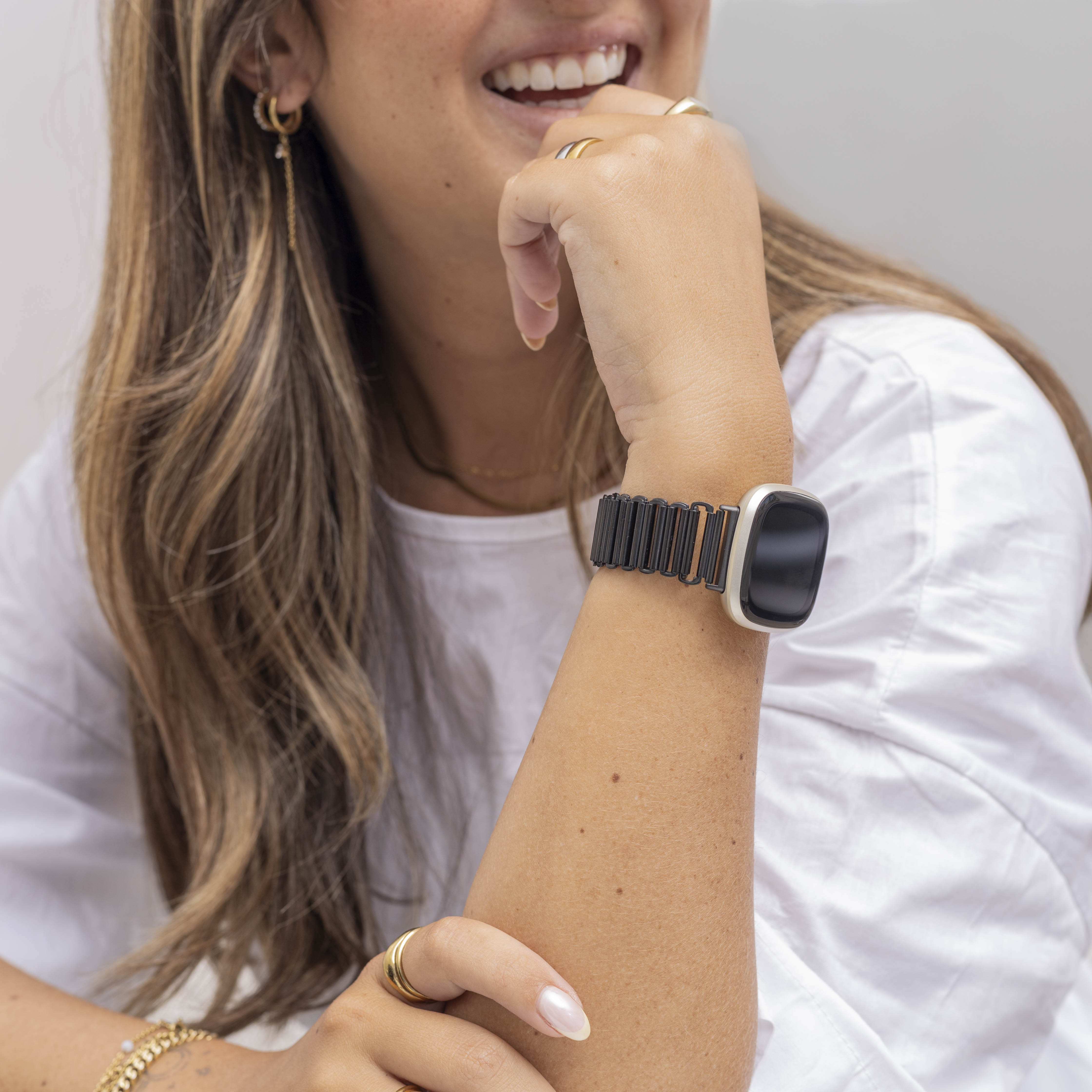 Fitbit Sense Steel Loop Strap (Black)