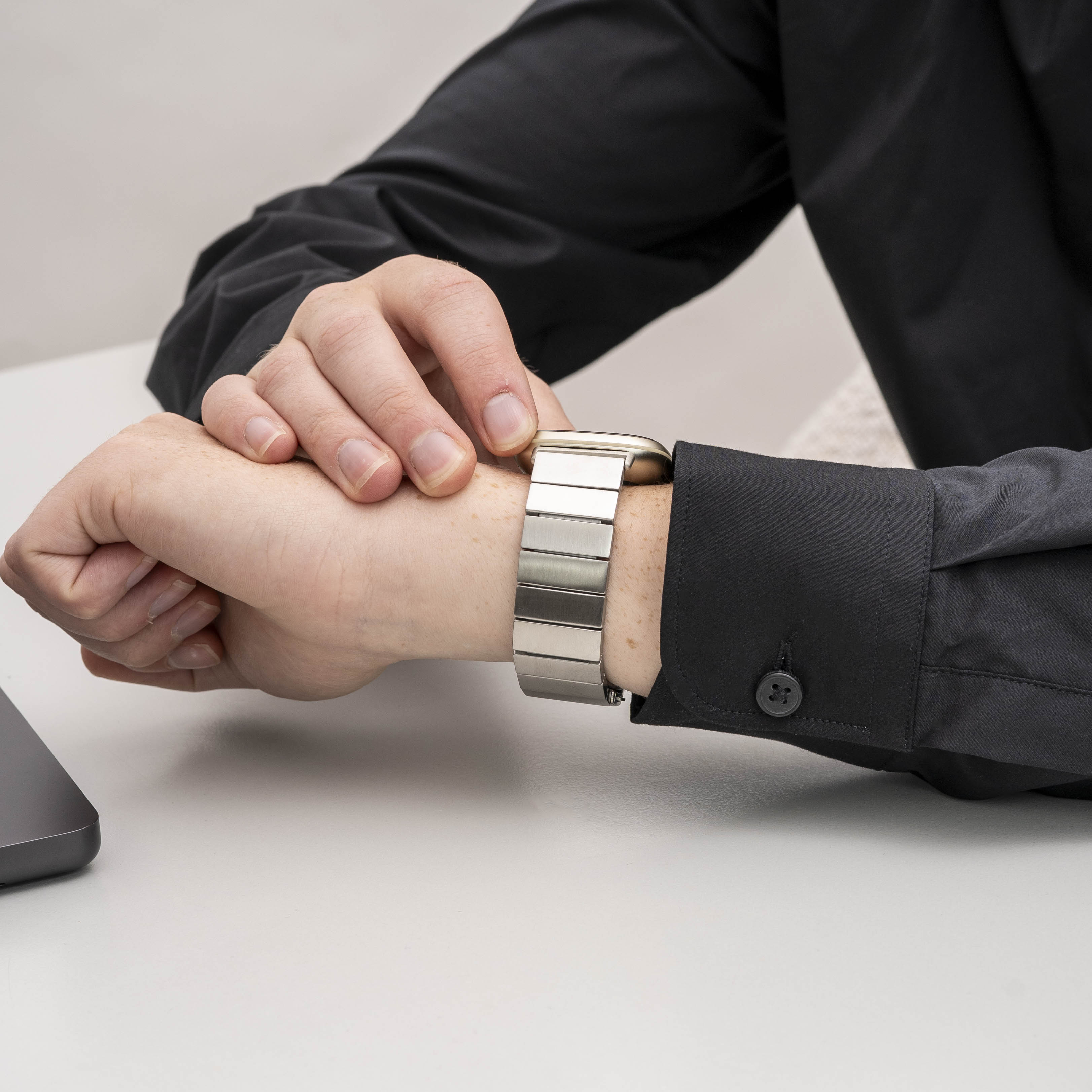 Fitbit Sense Metal Strap (Silver)