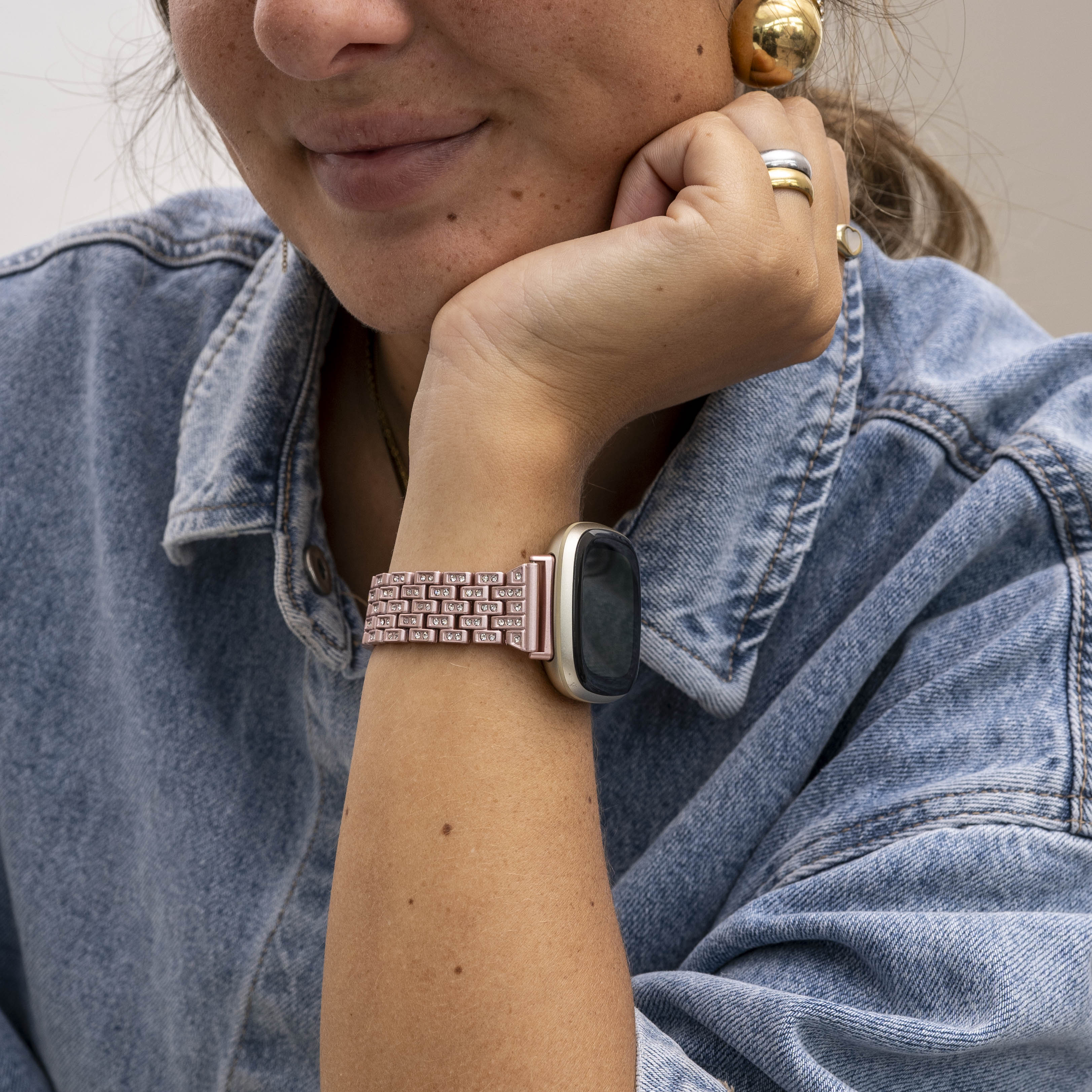 Pink Diamond Fitbit Sense Strap