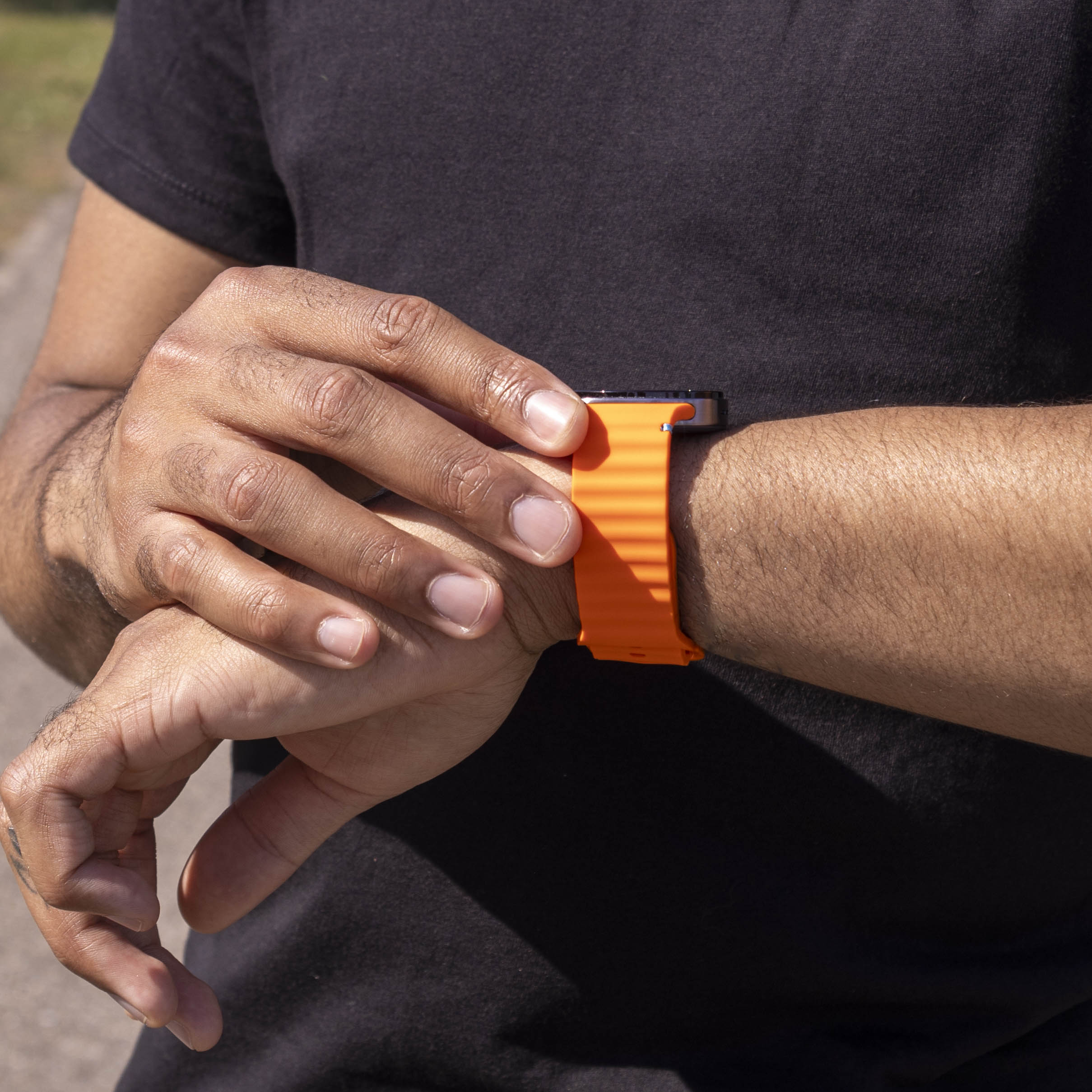 Samsung Galaxy Watch 8 - 40mm Wave Silicone Strap (Orange)