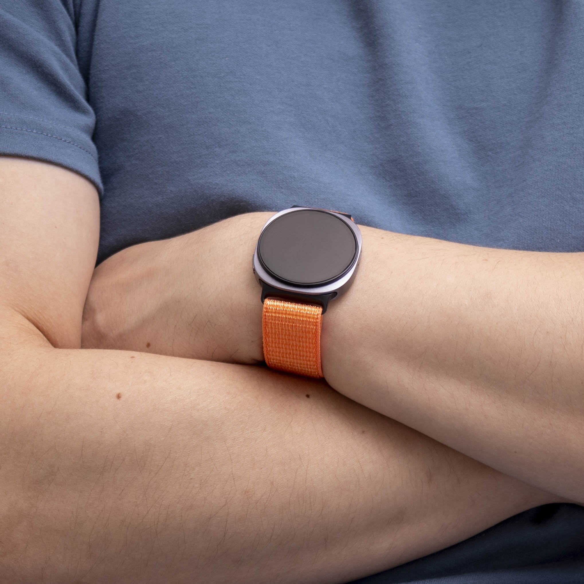 Samsung Galaxy Watch 8 - 44mm Nylon Strap (Orange)