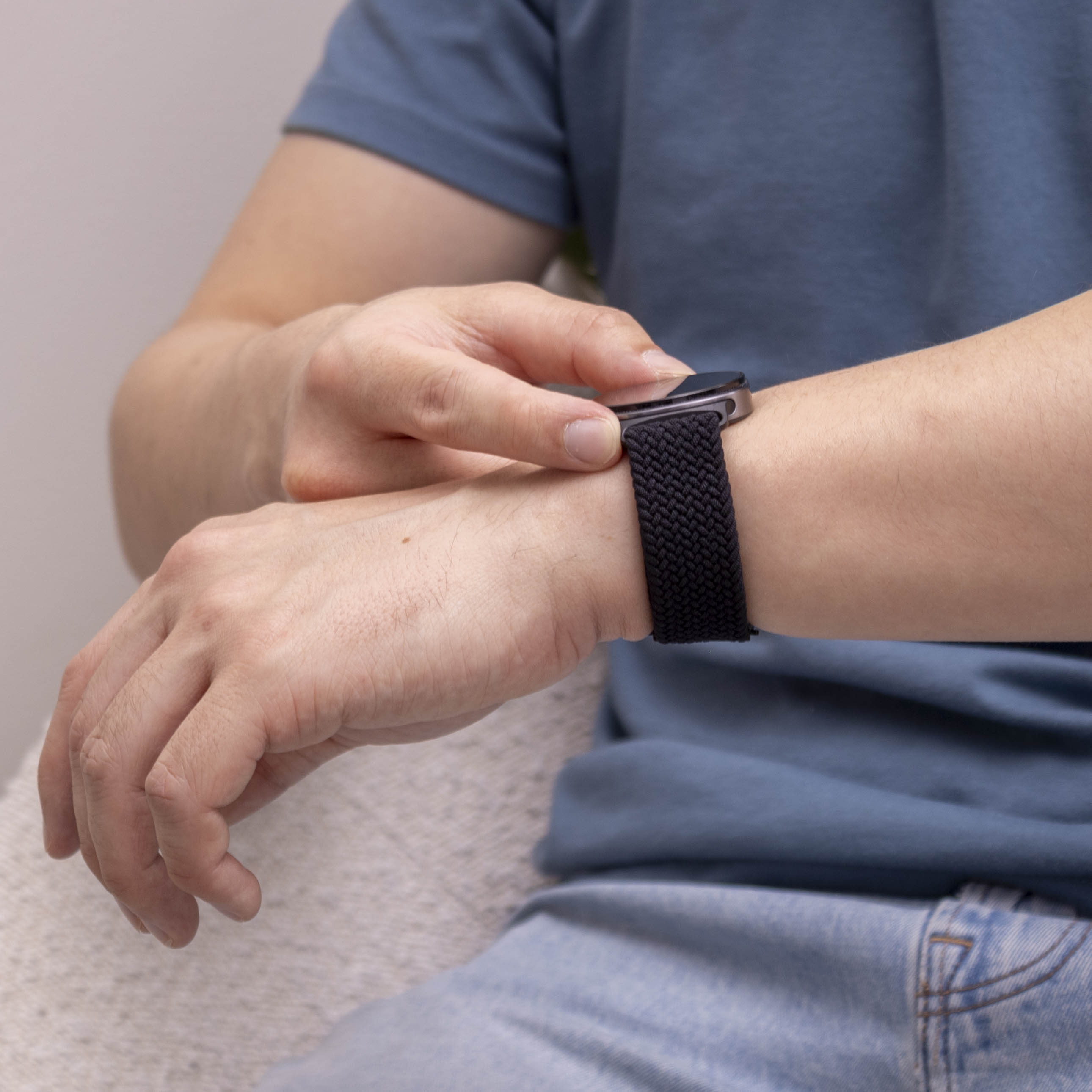 Samsung Galaxy Watch 8 Classic Braided Strap with P-Buckle (Black)