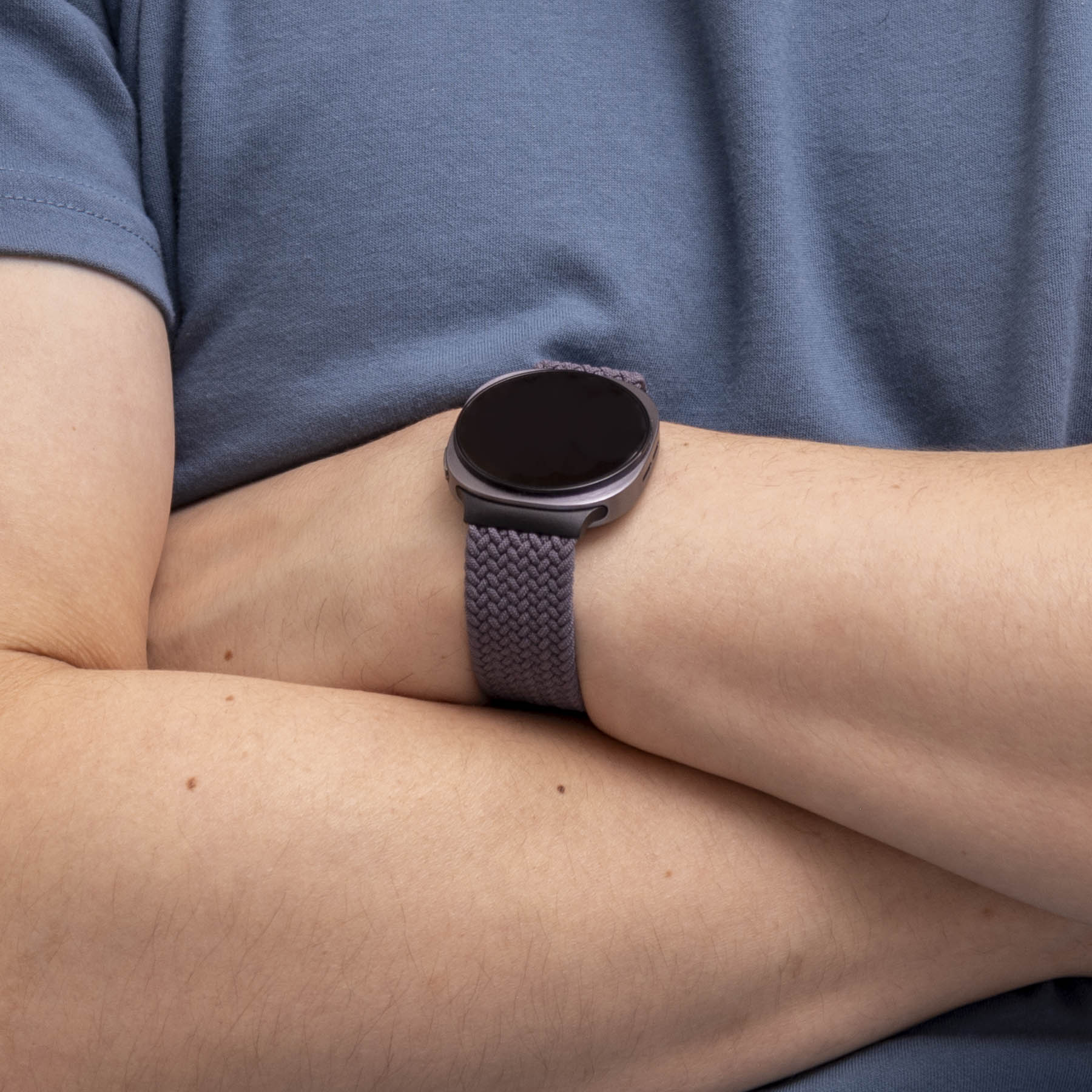 Samsung Galaxy Watch 8 - 40mm Braided Strap with P-Buckle (Dark Grey)