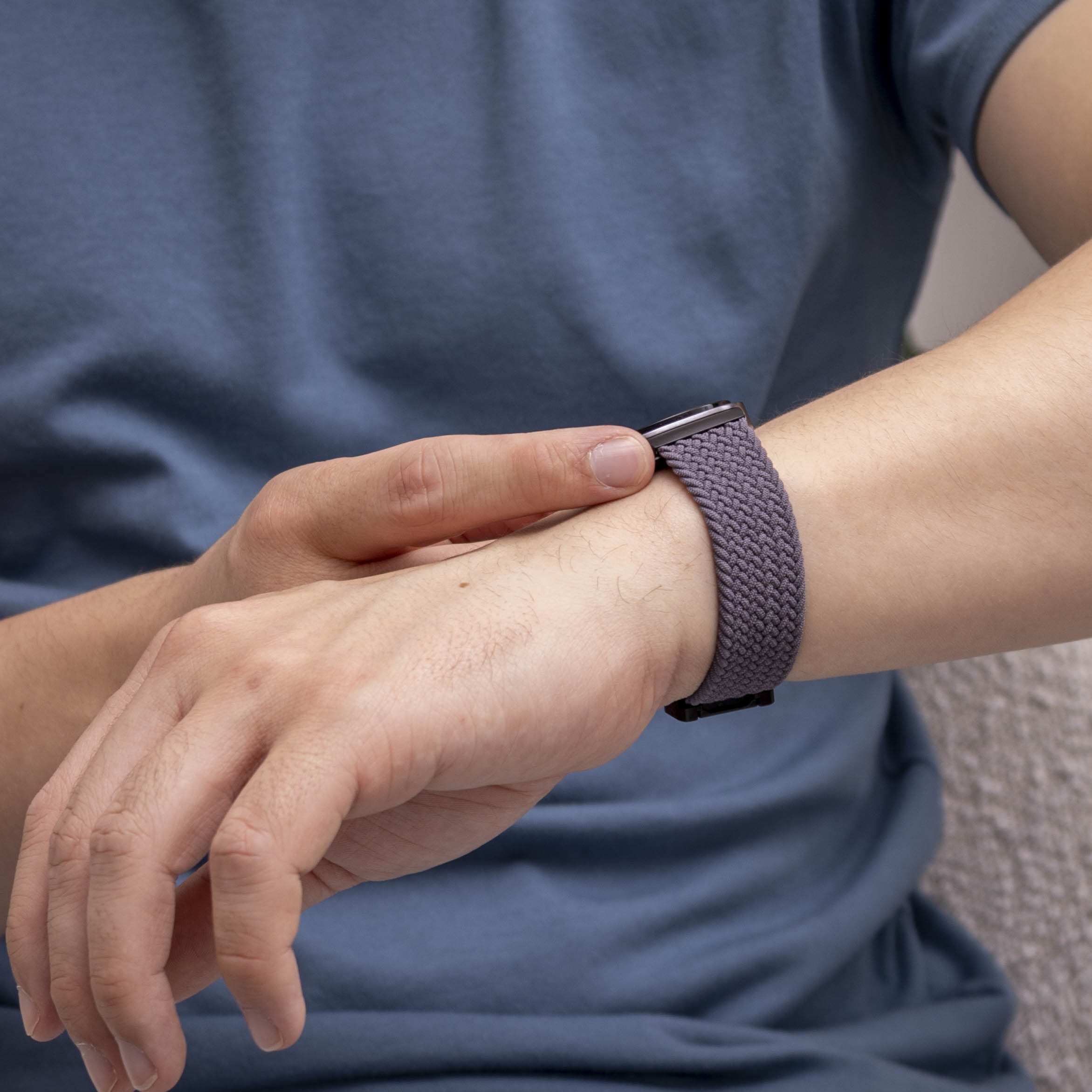 Samsung Galaxy Watch 8 - 40mm Braided Strap with P-Buckle (Dark Grey)