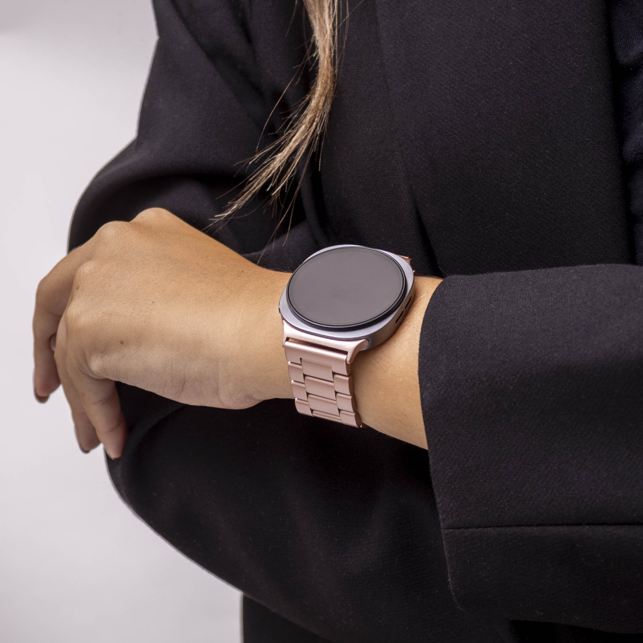 Bandz Samsung Galaxy Watch 8 - 40mm Steel Strap 'Classic' (Pink)