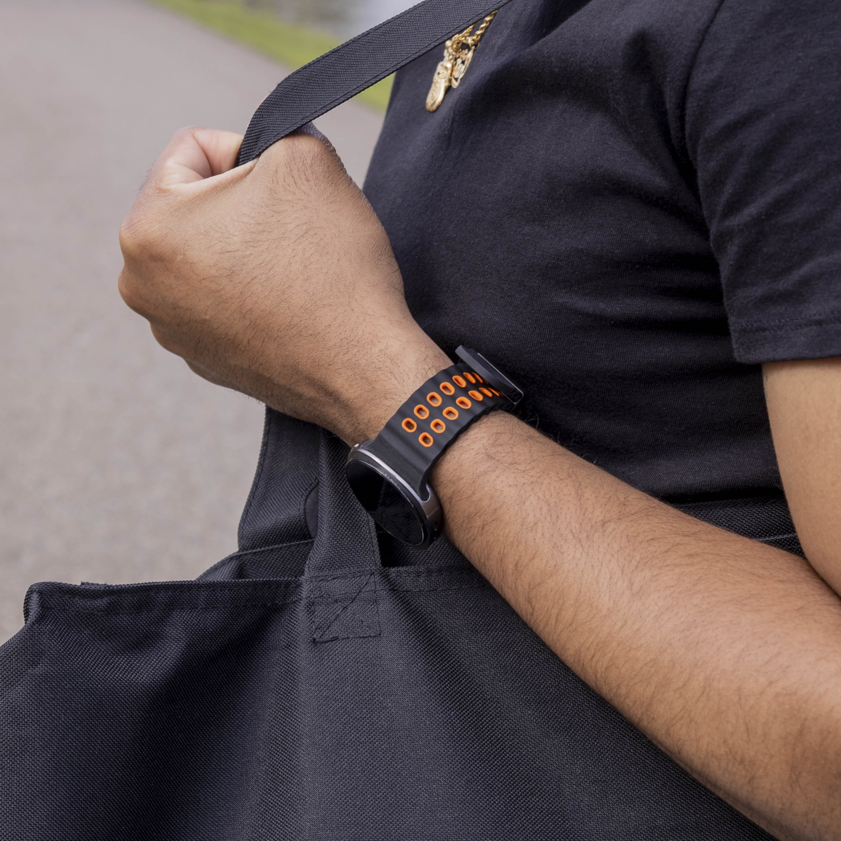 Samsung Galaxy Watch 8 - 40mm Ocean Strap (Black/Orange)