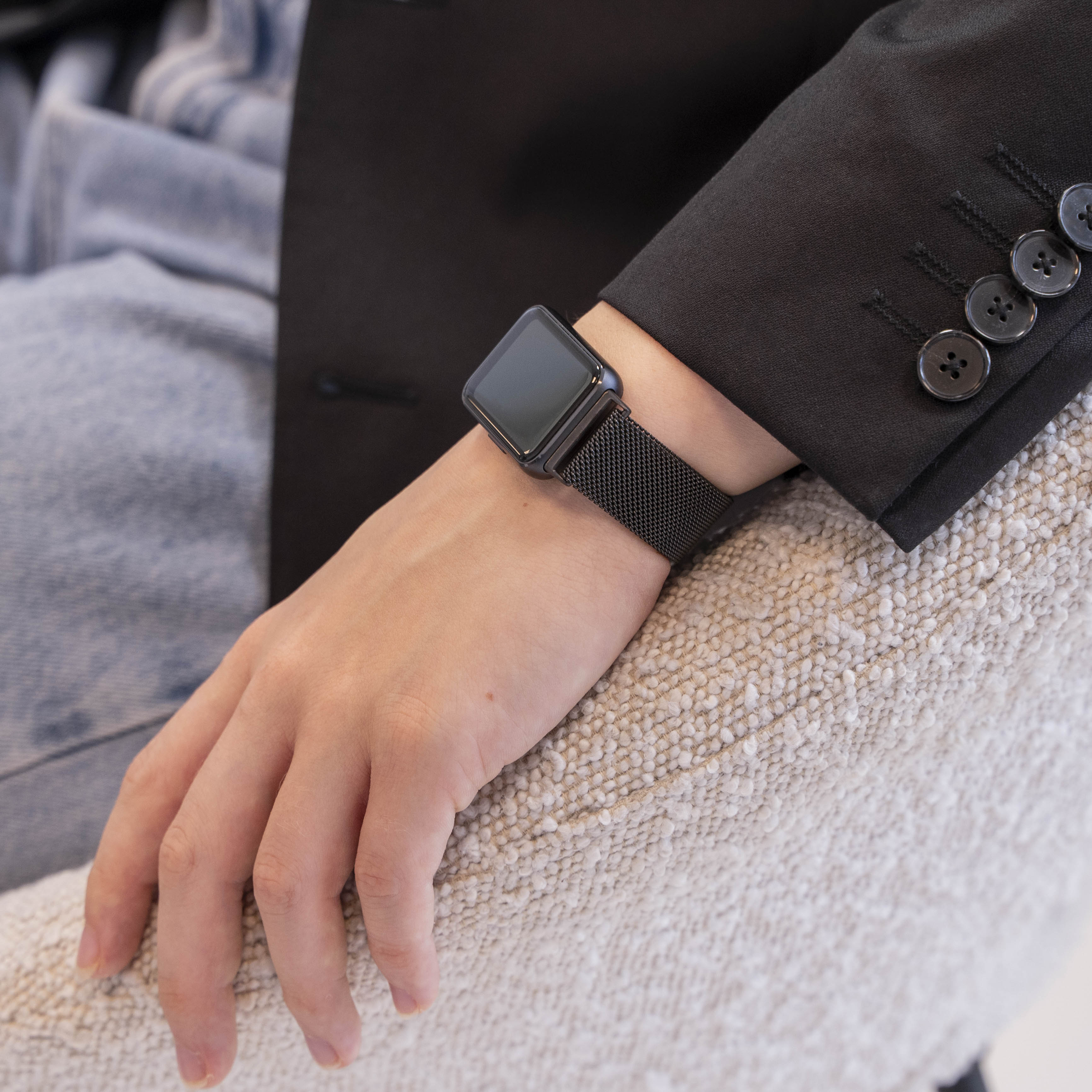 Samsung Galaxy Fit 3 Milanese Strap (Black)