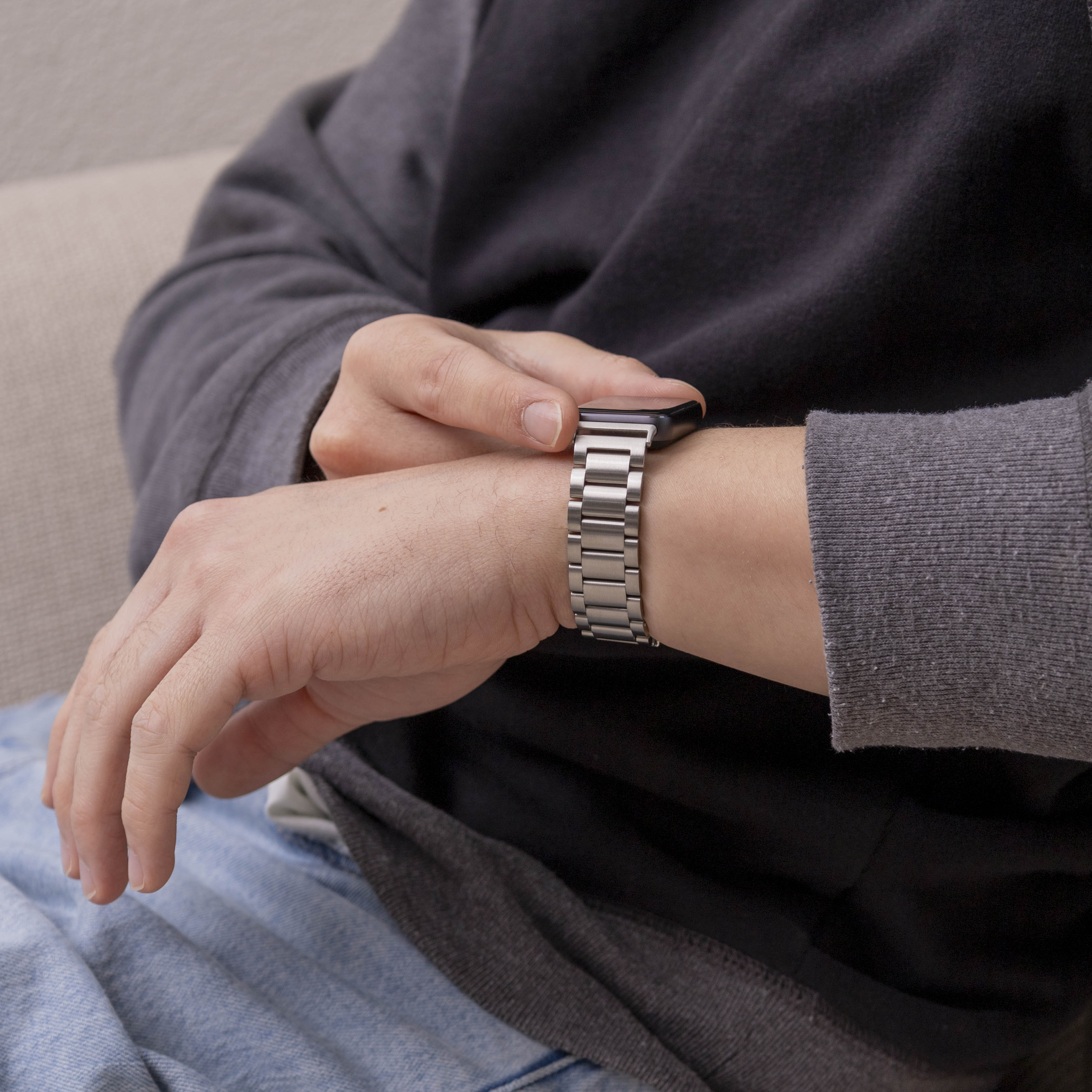 Samsung Galaxy Fit 3 Steel Strap (Silver)