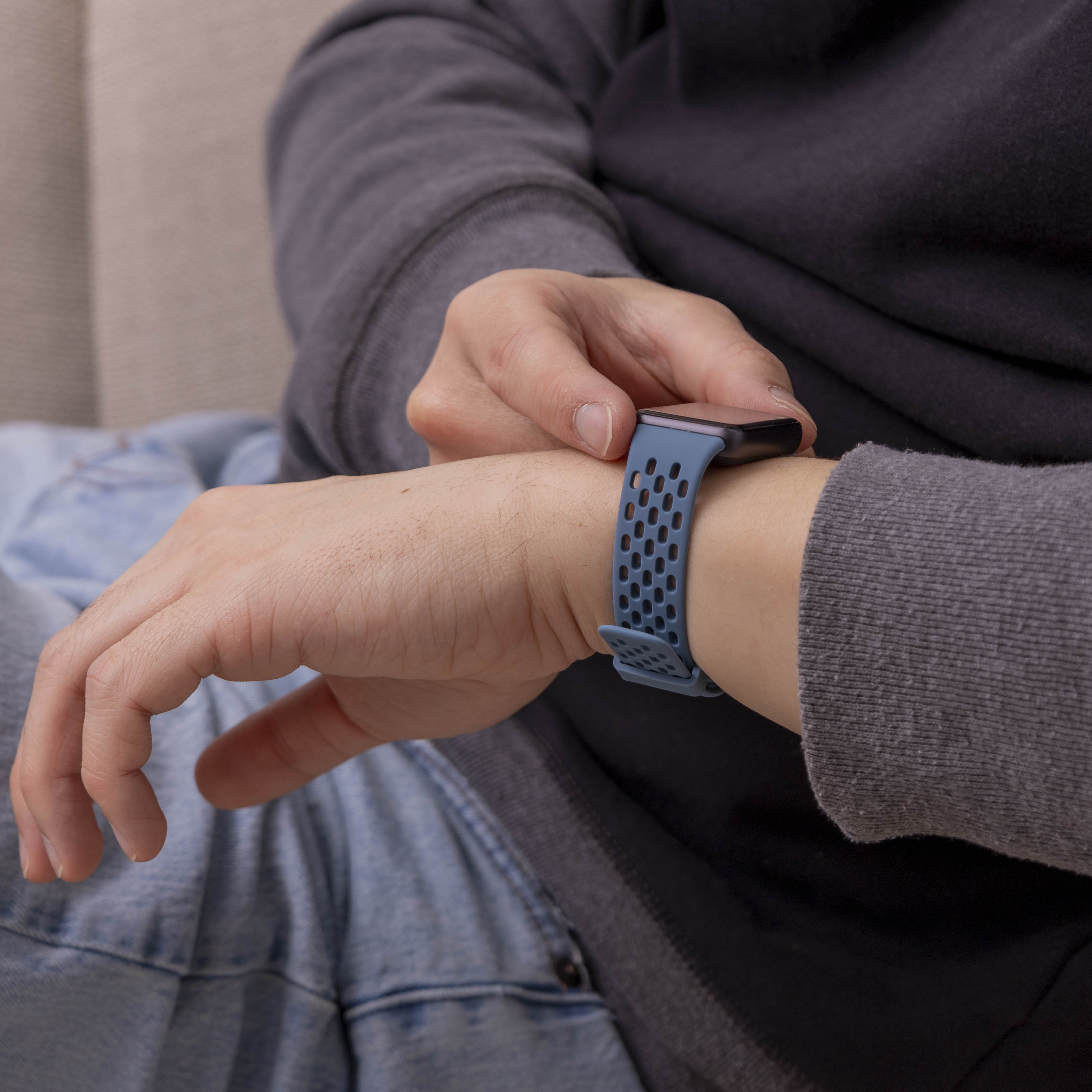 Samsung Galaxy Fit 3 Breathable Silicone Strap (Grayblue)