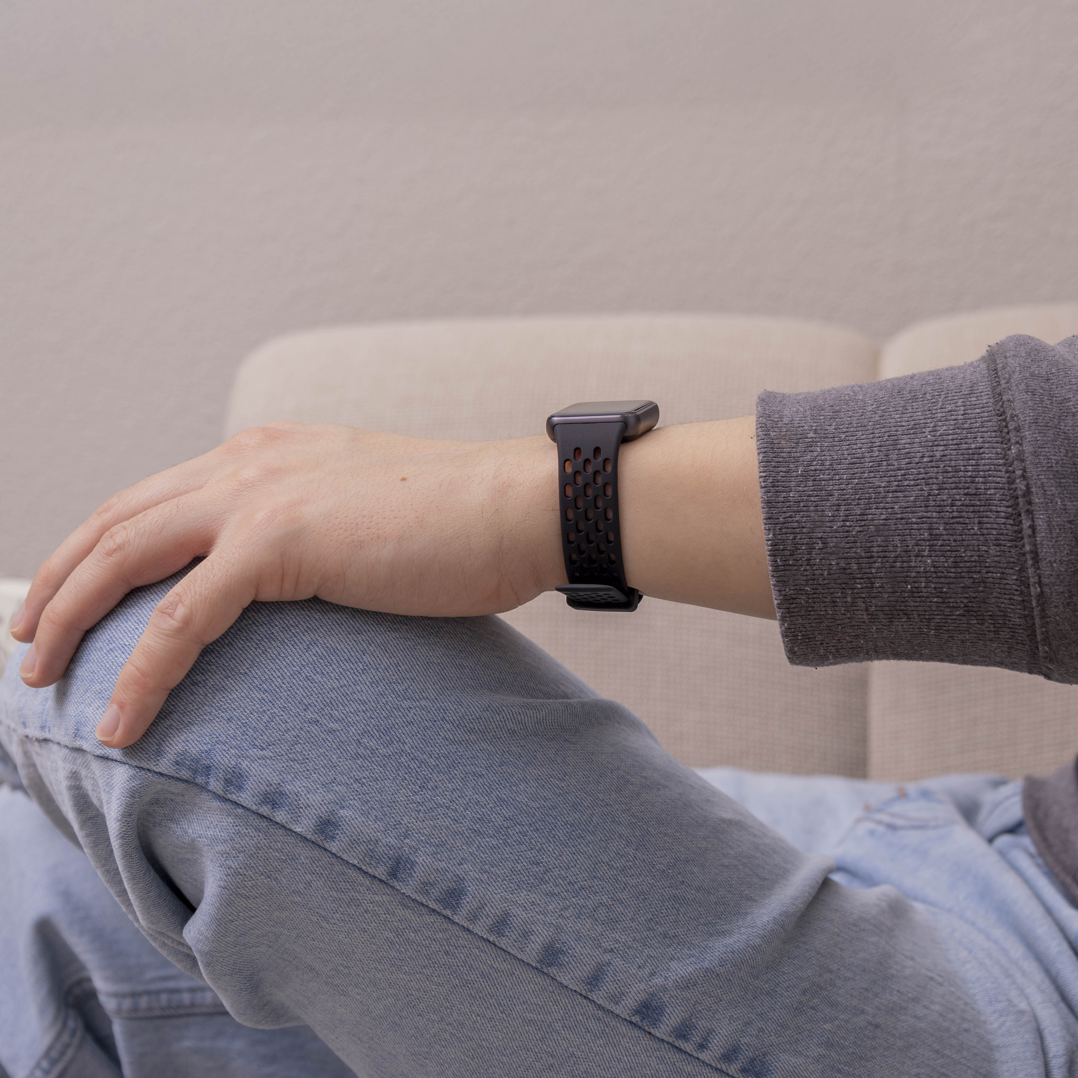 Samsung Galaxy Fit 3 Breathable Silicone Strap (Black)